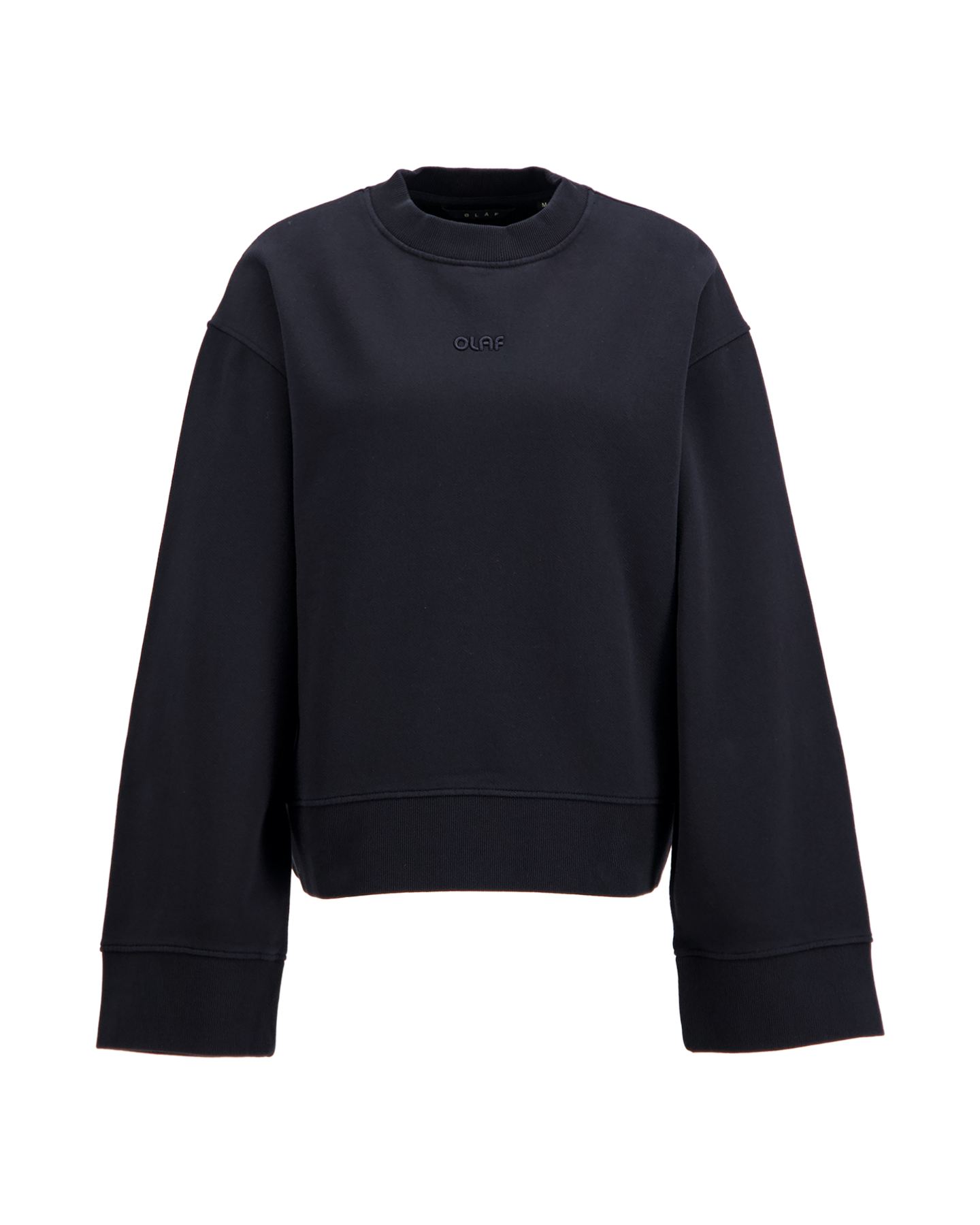 OLAF Wmn Retro Logo Crewneck ZWART 1