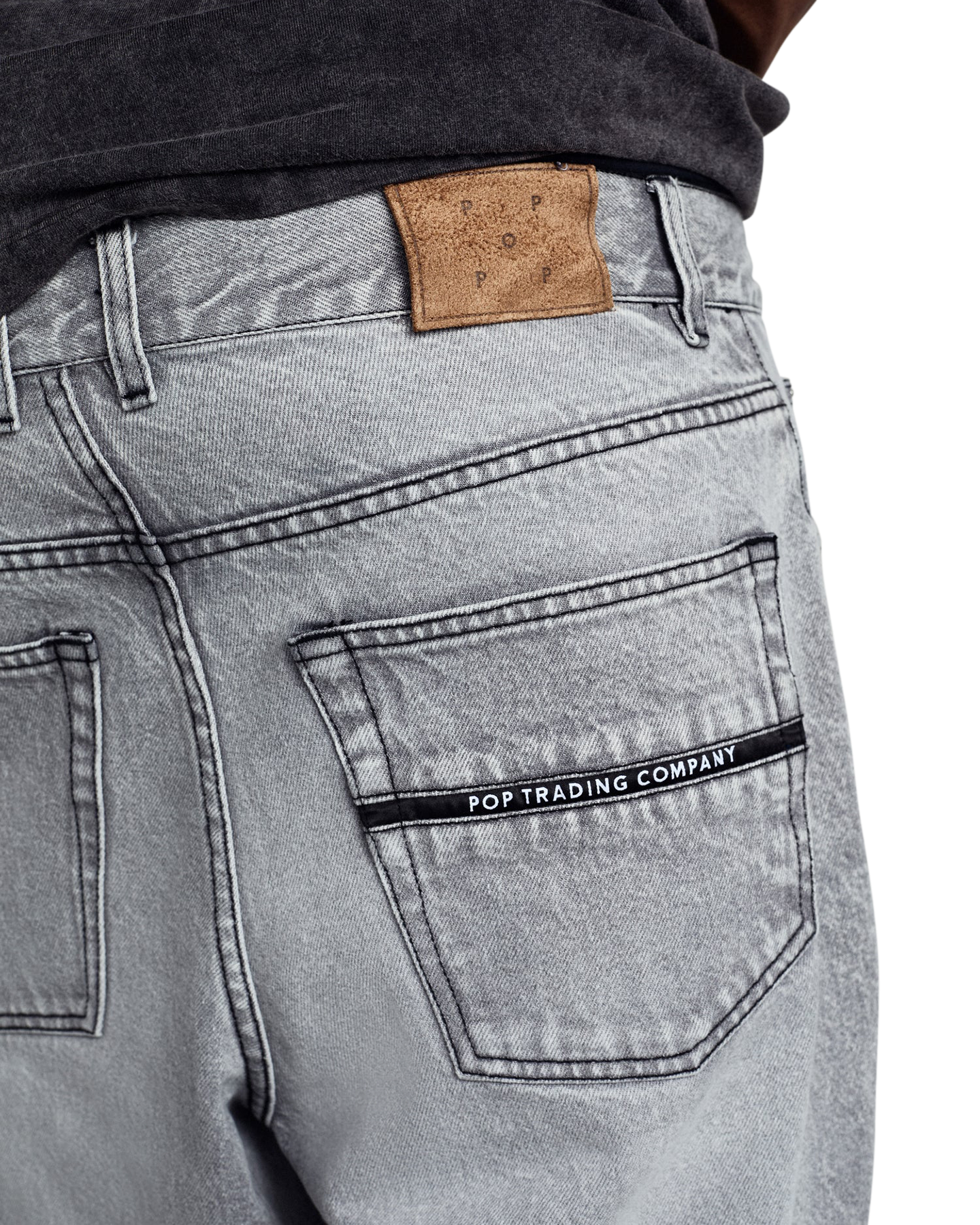 POP Trading Company Drs Denim Pants LICHTGRIJS 6