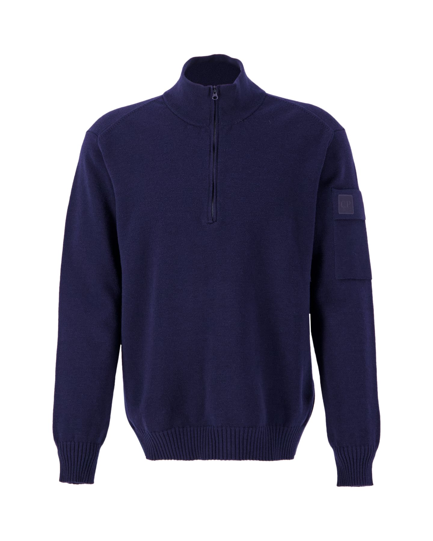 C.P. Company Metropolis Metropolis Series Extra Fine Merino Wool Half Zipped Knit DONKERBLAUW 1