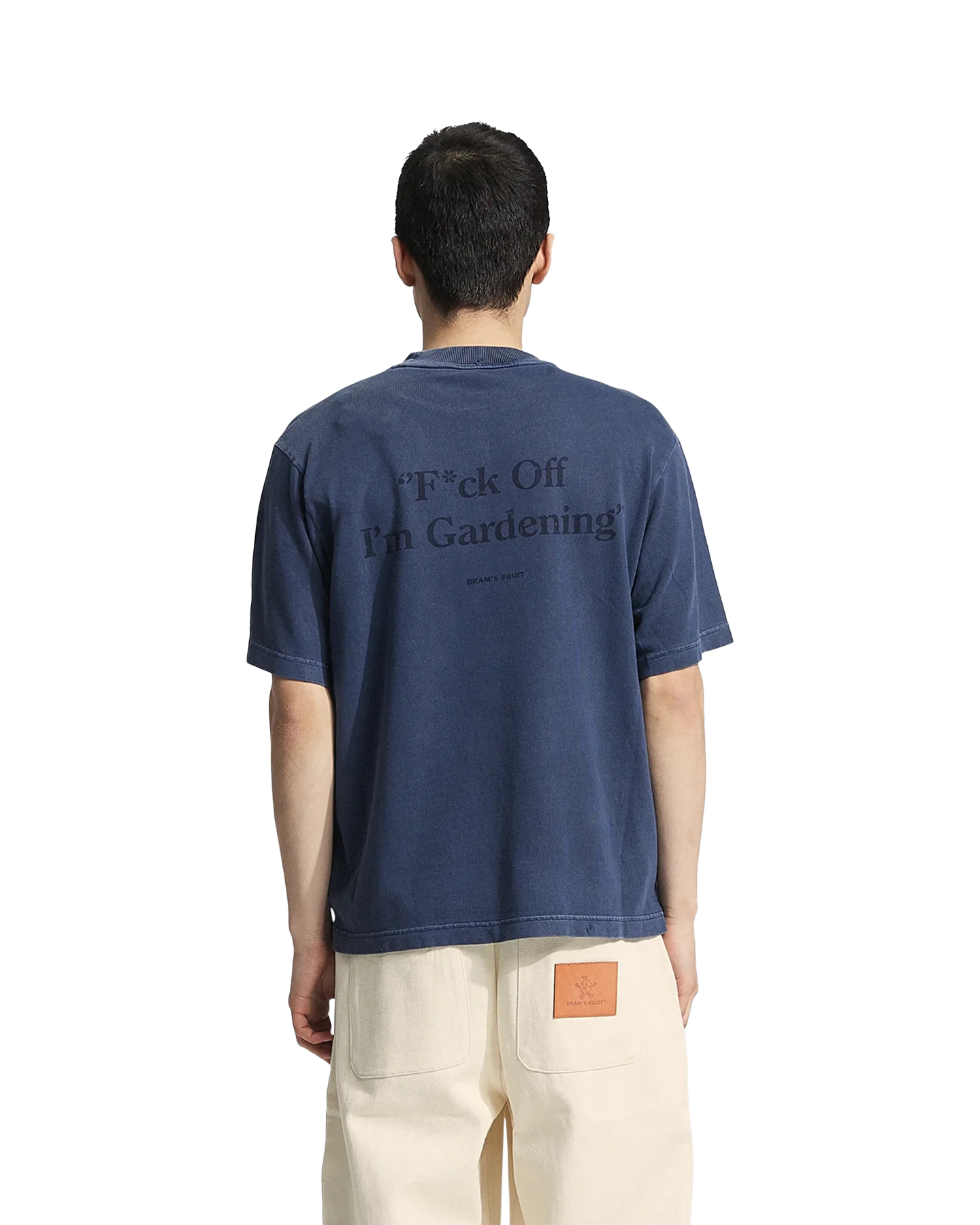 Brams Fruit Distressed F*Ck Off T-Shirt BLAUW 3