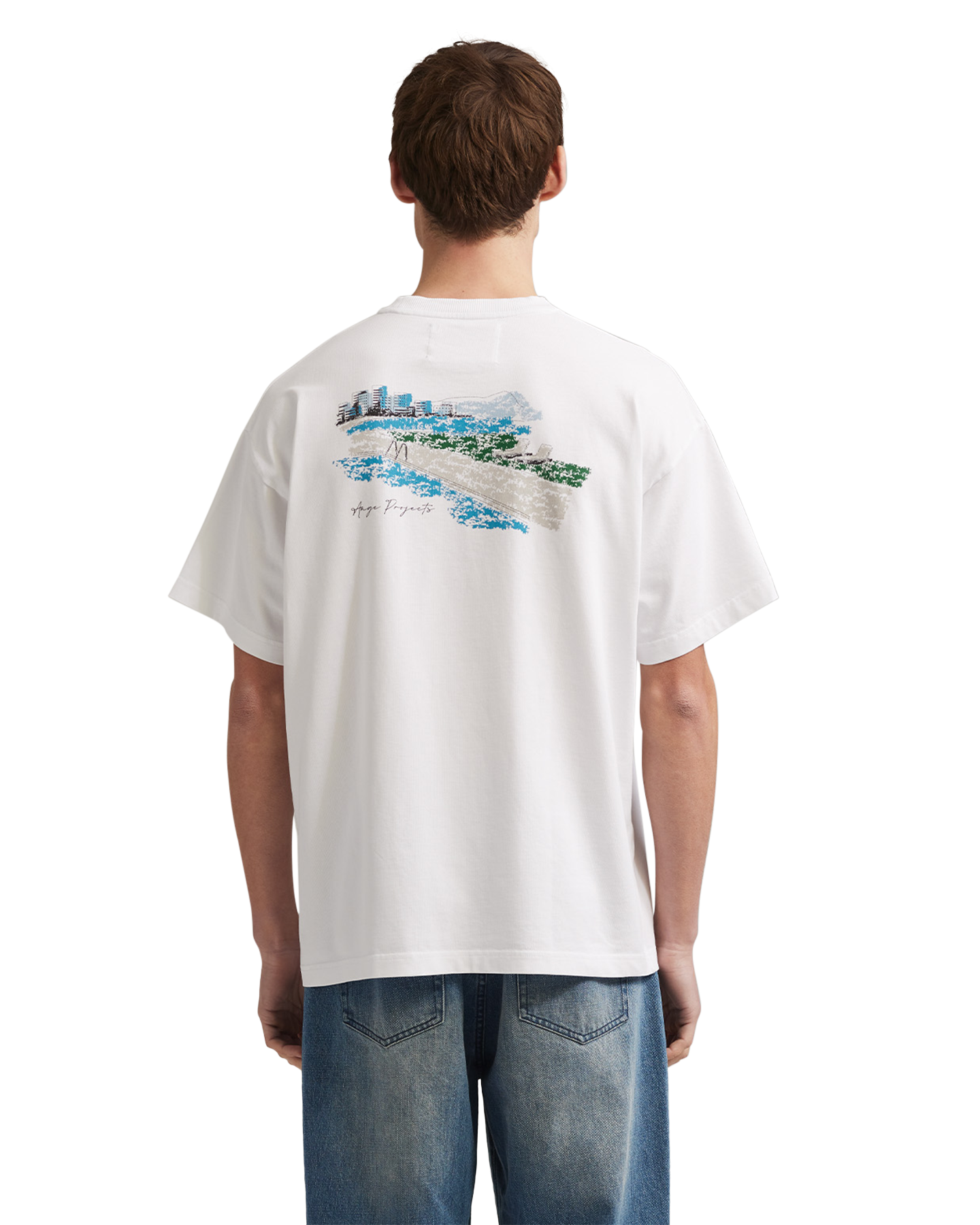 Ange Projects Postcard T Shirt WIT 3