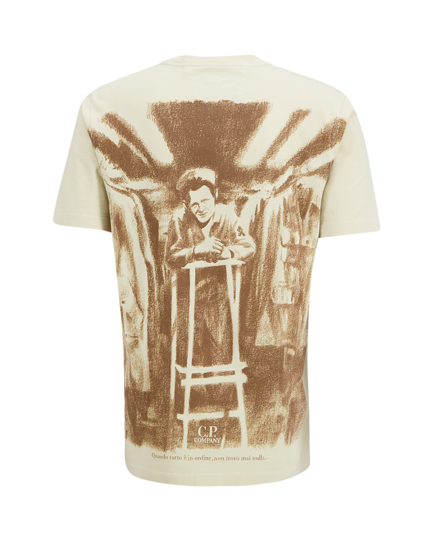 C.P. Company T-Shirt Met Backprint BEIGE 1