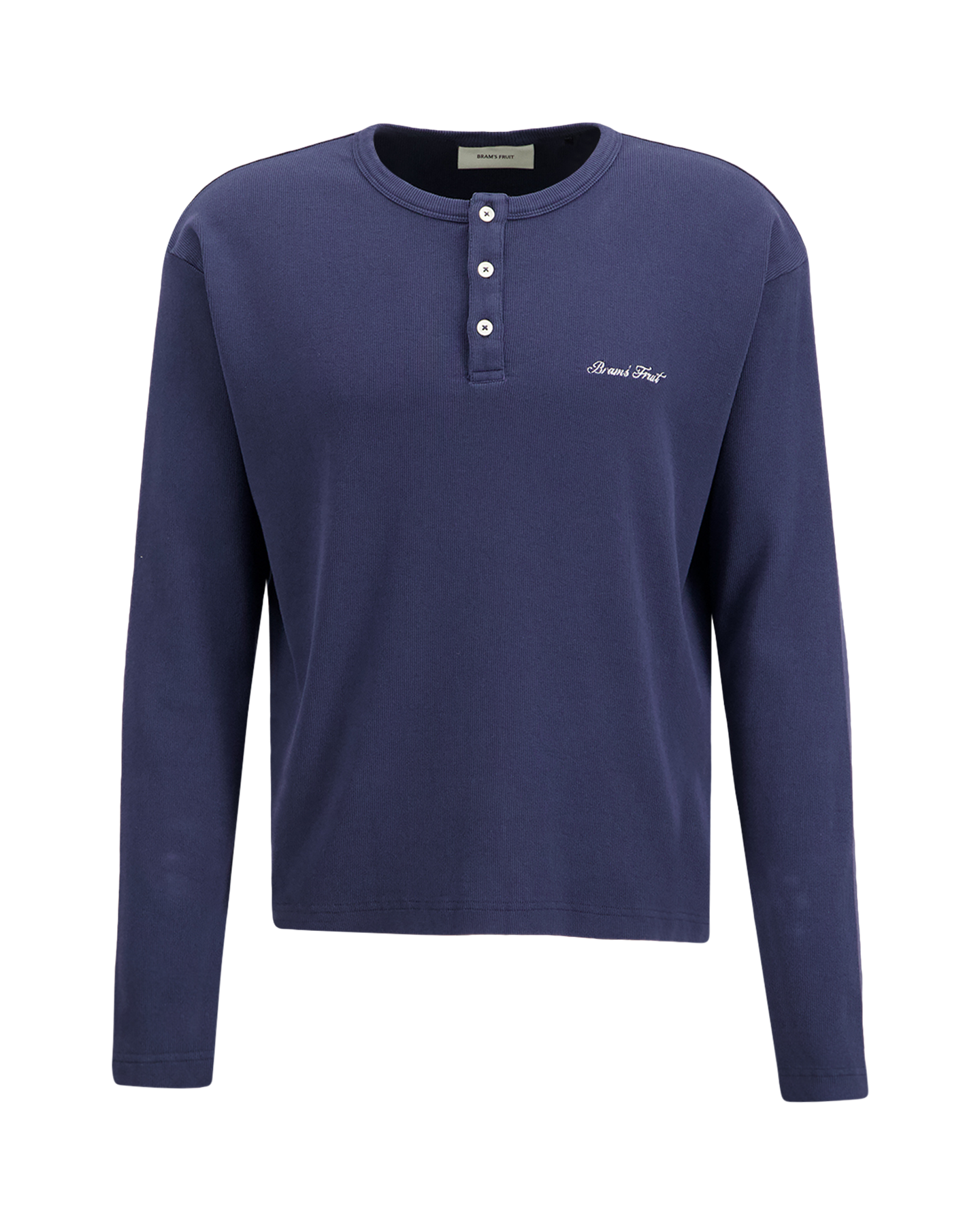 Brams Fruit Script Logo Henley Longsleeve DONKERBLAUW 1