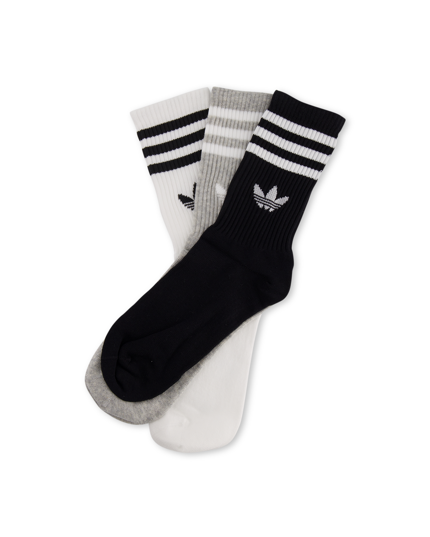adidas 3 Stripes Crew Socks 3-Pairs GRIJS 2