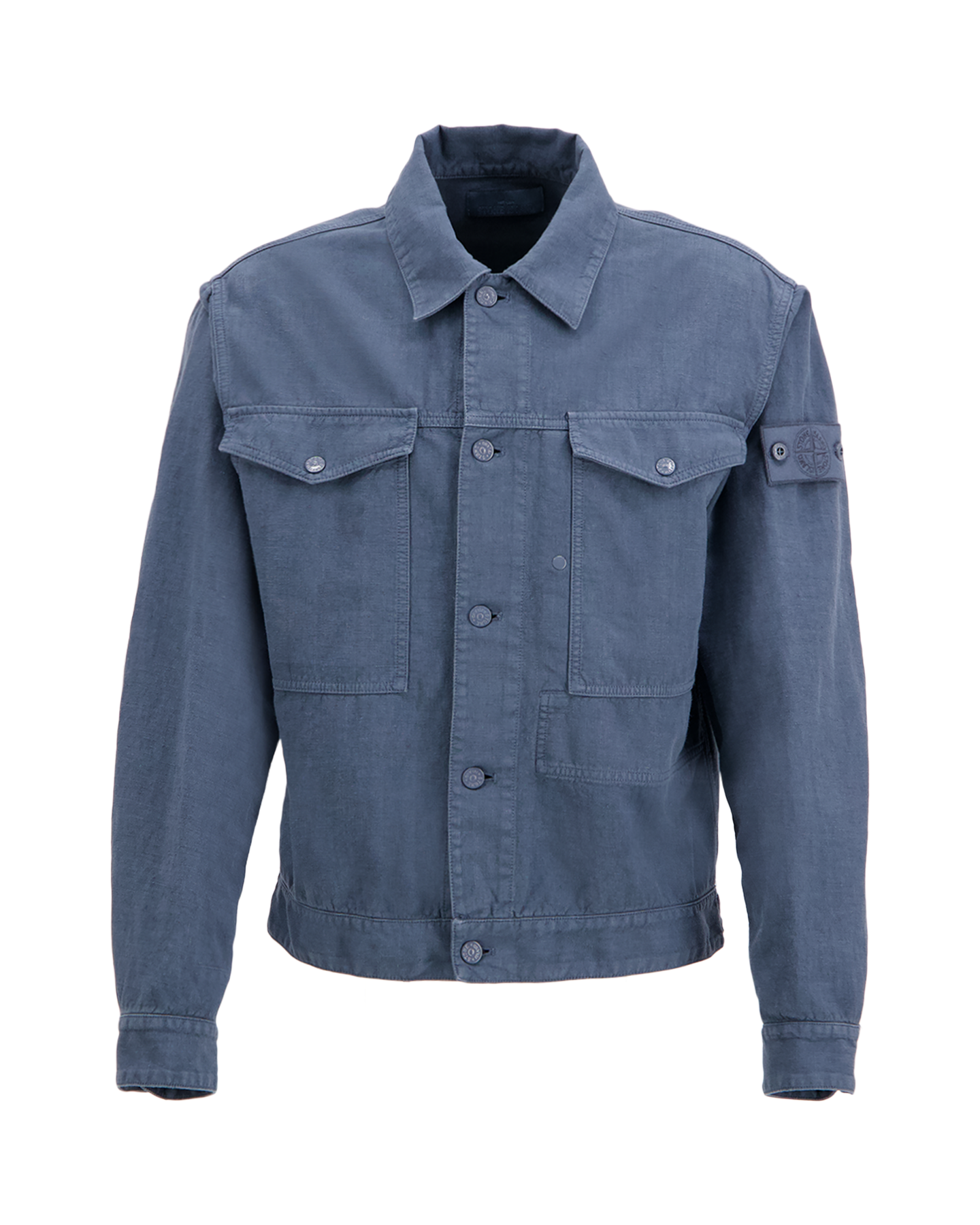 Stone Island S0F35 Ghost - Worker Jas BLAUW 1