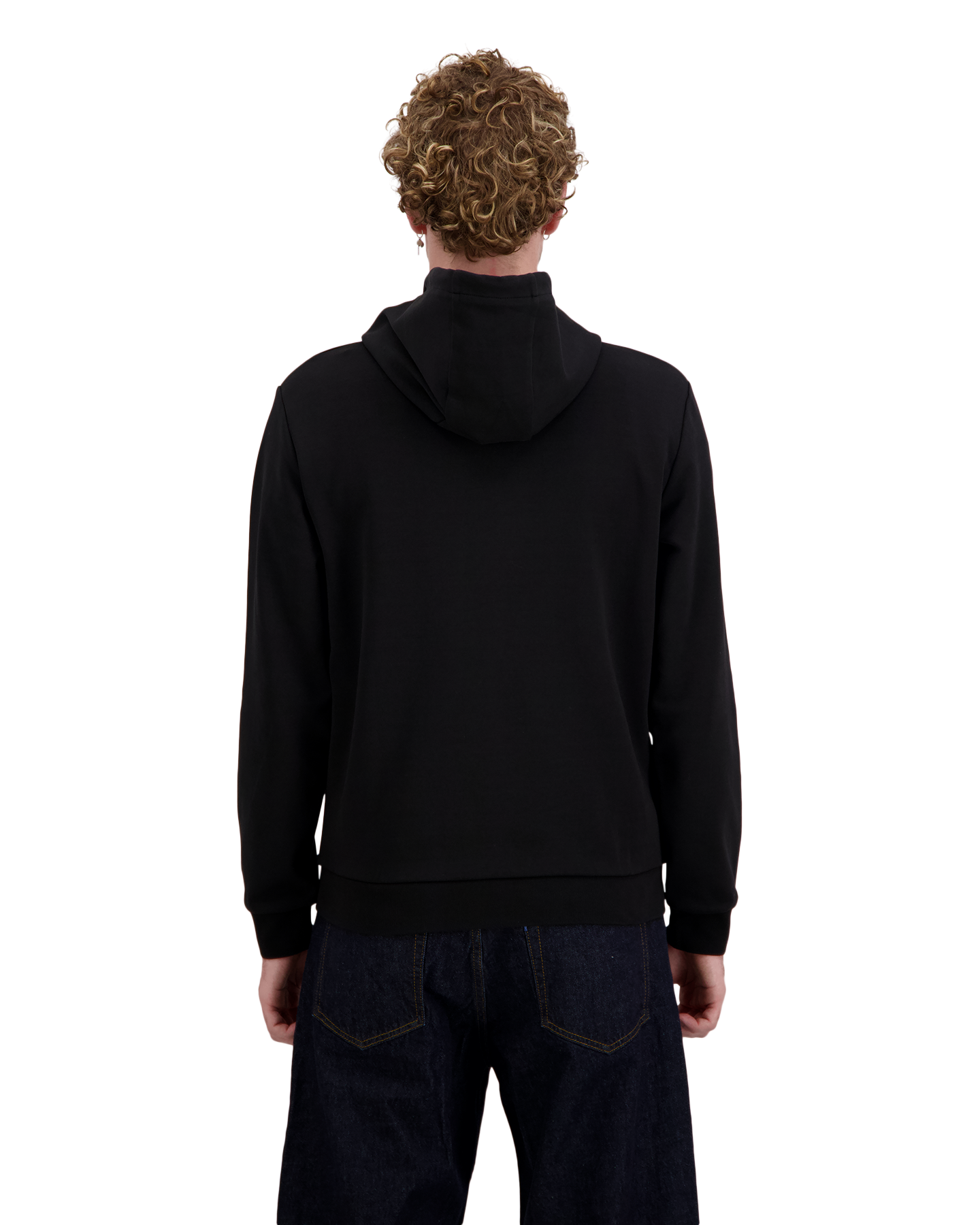 Woolrich Logo Interlock Hoodie ZWART 4