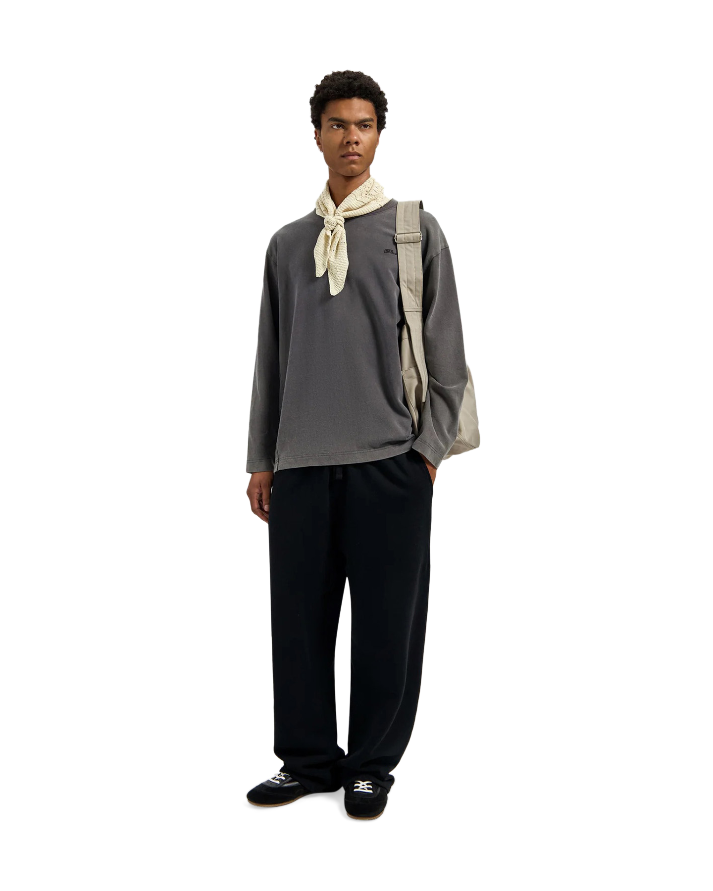 OLAF Washed Studio Ls Tee ANTHRACIET 5