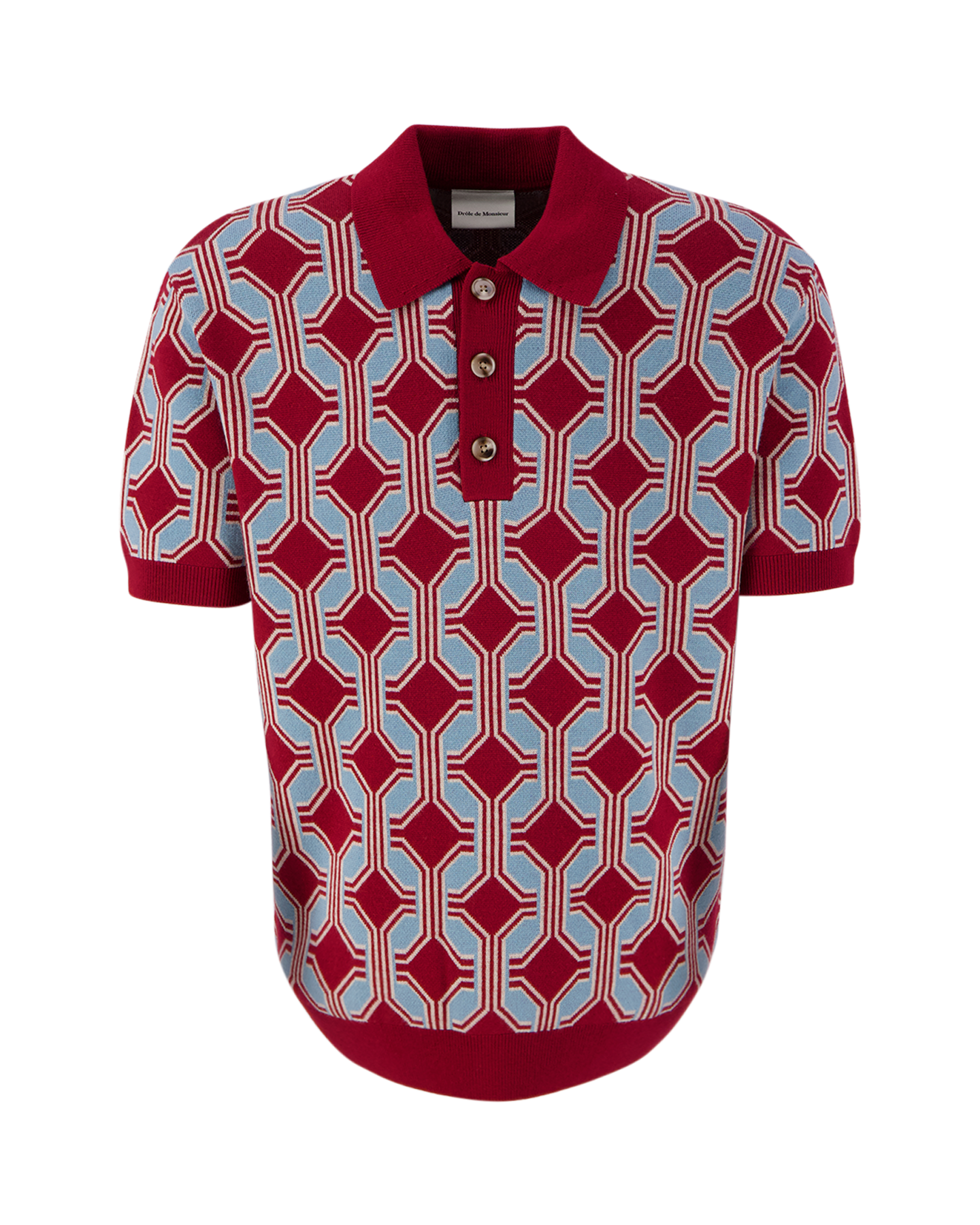 Drole de Monsieur La Maille Polo Géométrique ROOD 1