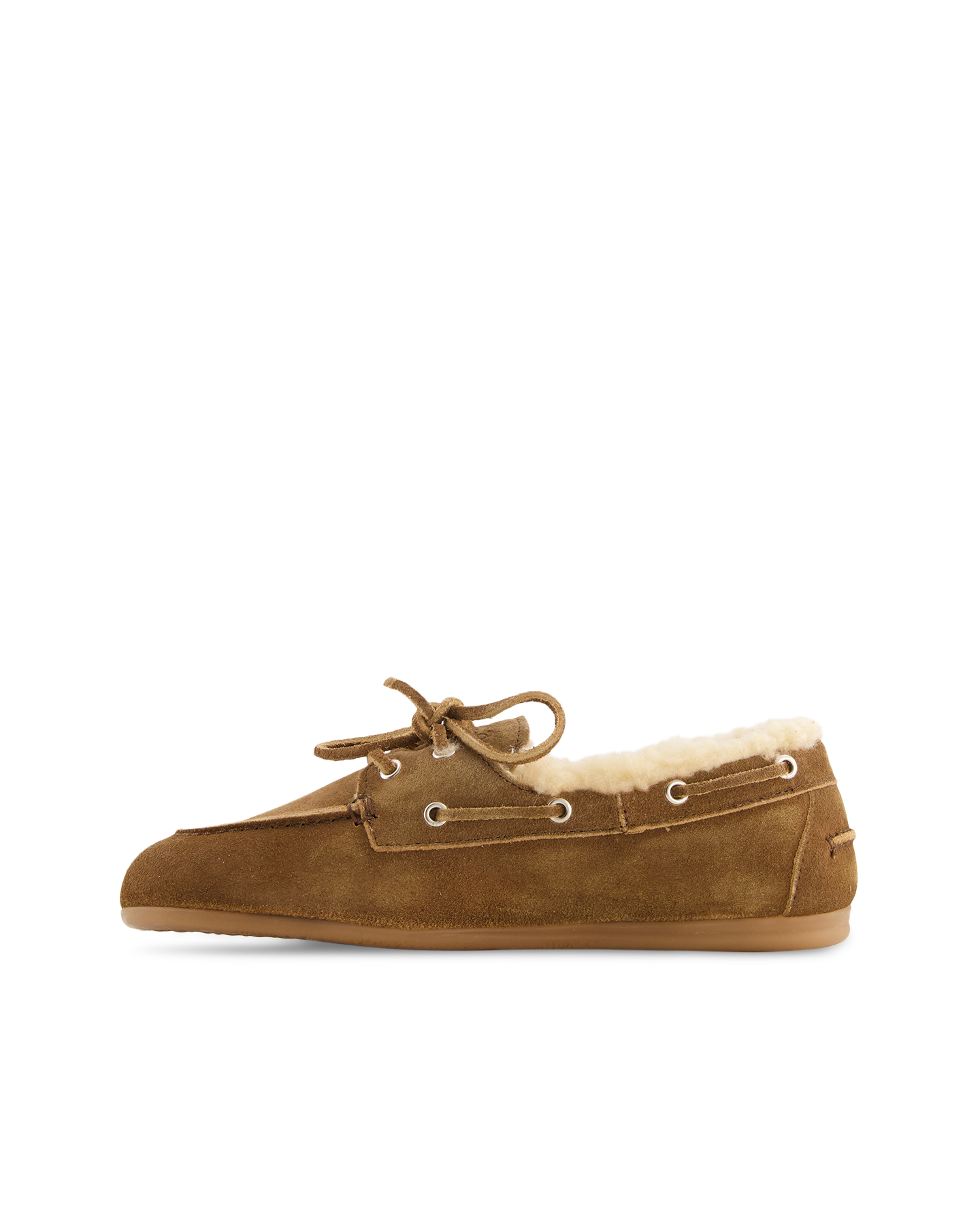 Posa Boat Loafer Brushed - Fur suede DONKERBRUIN 3