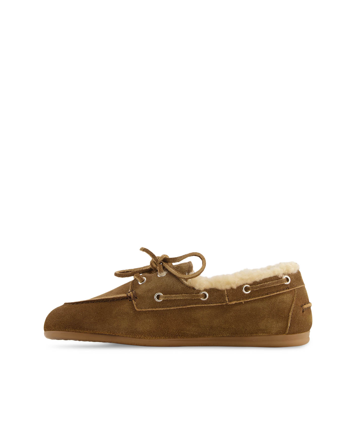 Posa Boat Loafer Brushed - Fur suede DONKERBRUIN 3