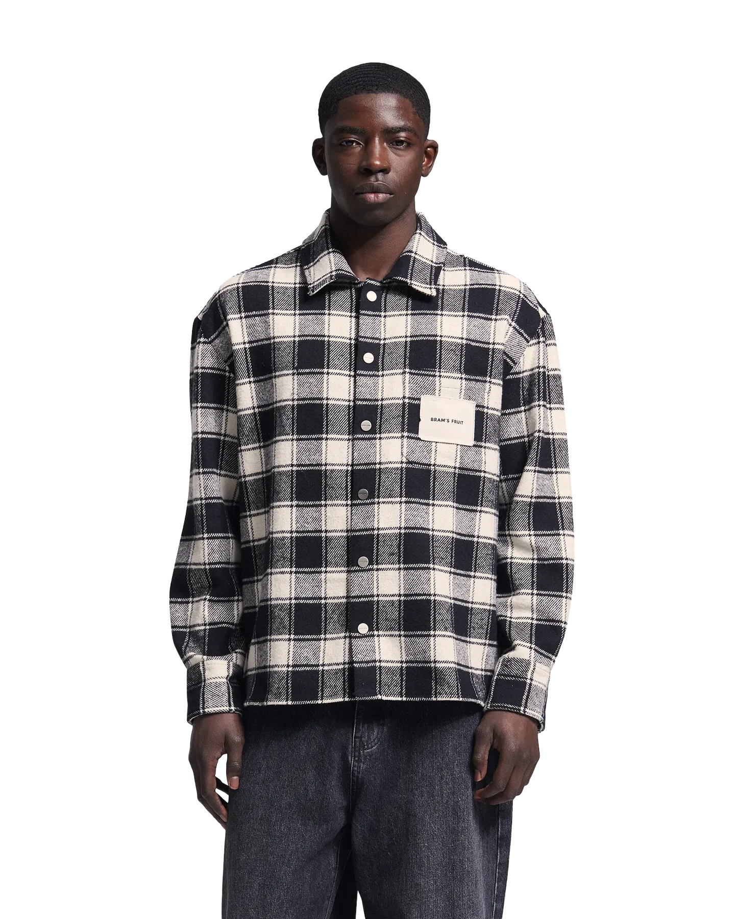 Brams Fruit Flanel Overshirt ZWART 3