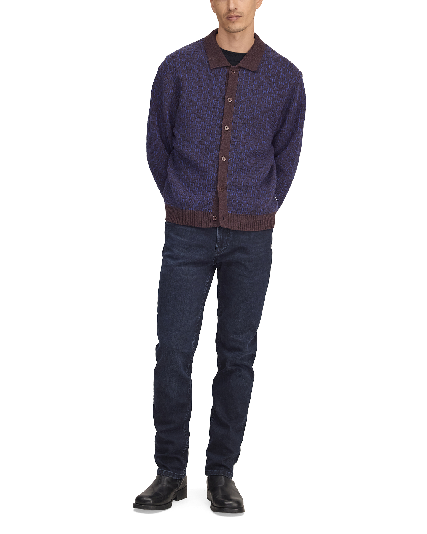 NN.07 Thor Polo Cardigan 60004 DONKERBRUIN 3