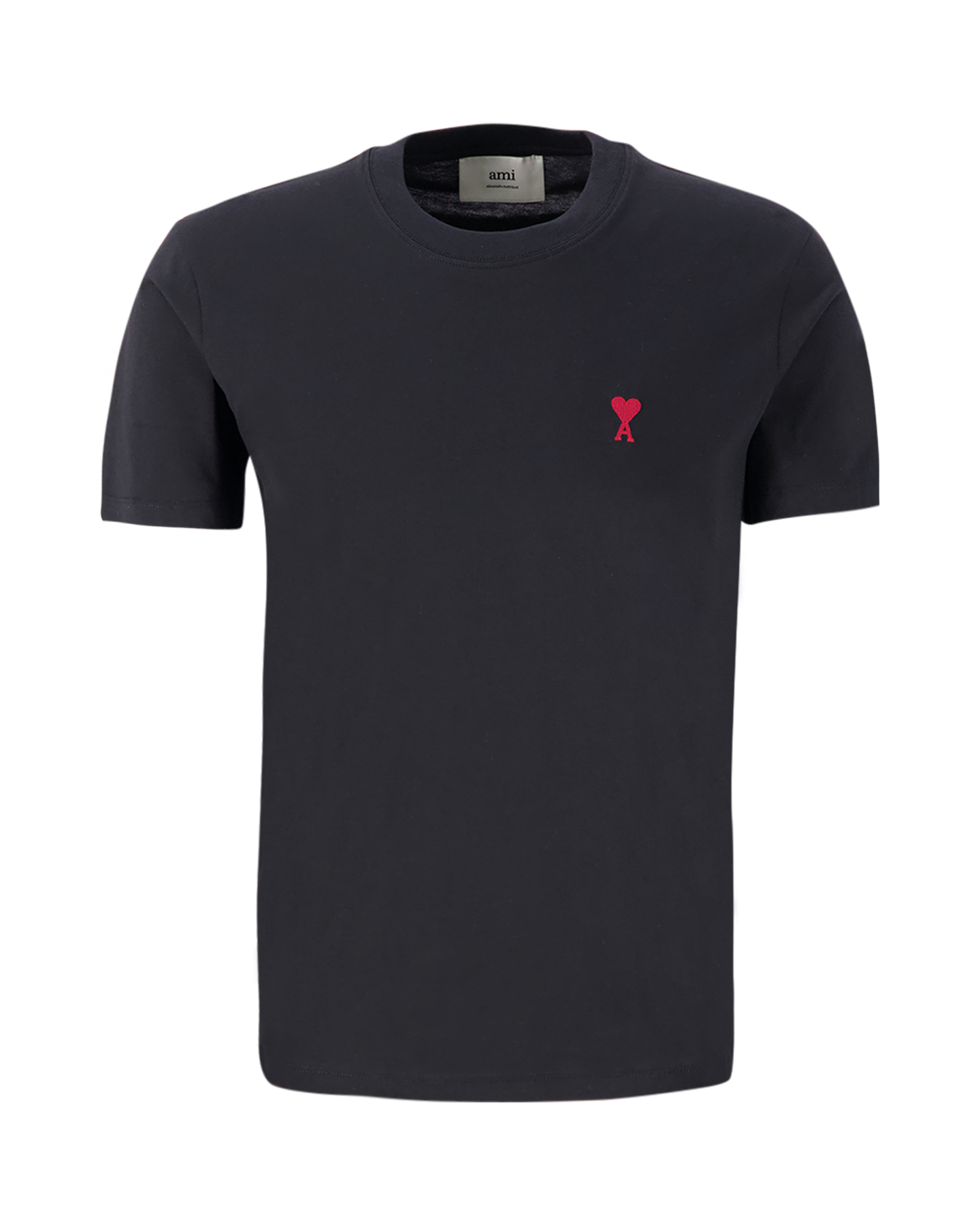 AMI Paris Tshirt Ami De Coeur Rouge ZWART 1