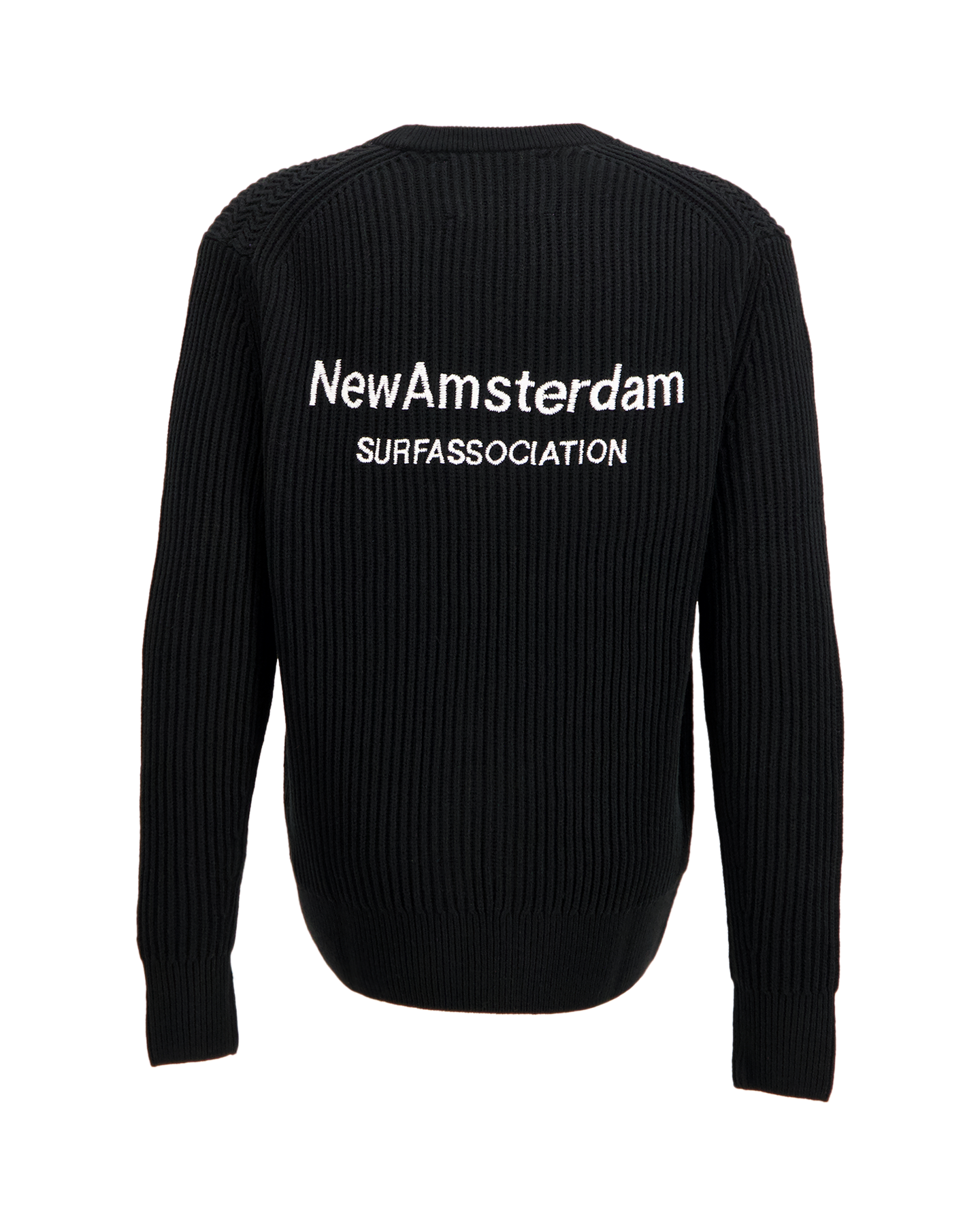 New Amsterdam Surf Association Knitted Crewneck ZWART 1