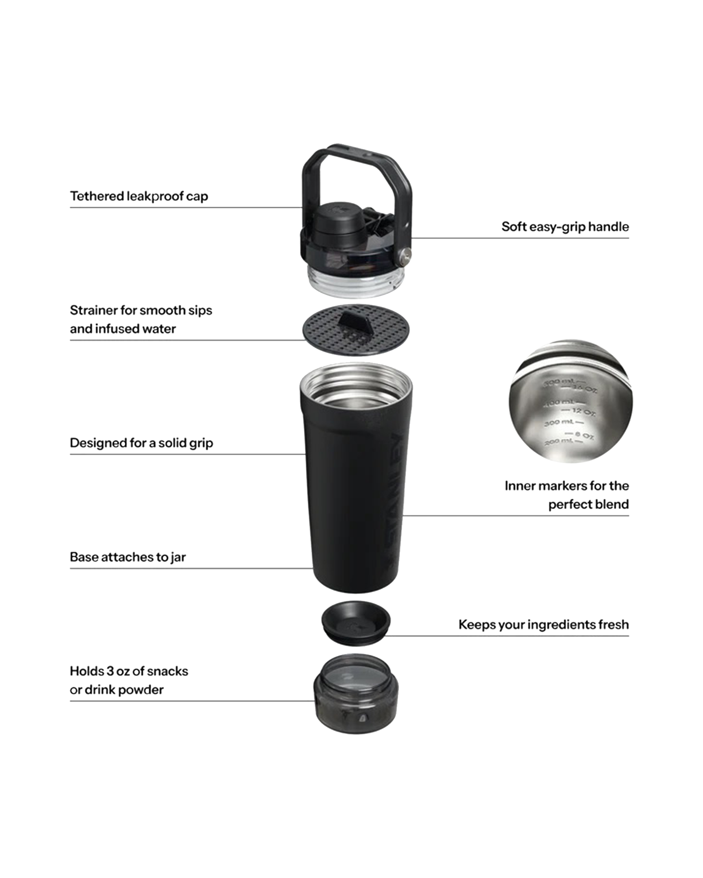 Stanley The Activate Shaker ZWART 5