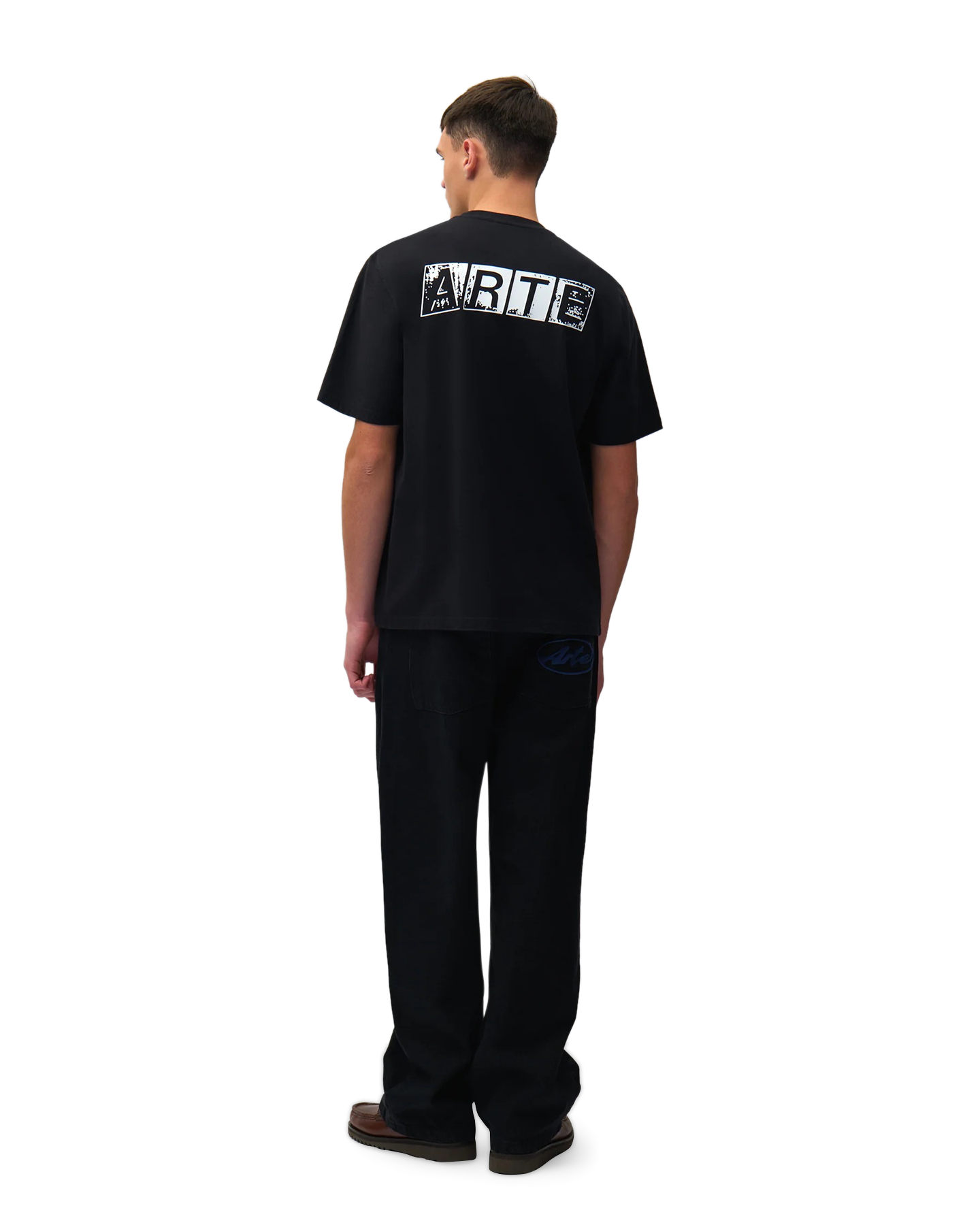Arte Antwerp Faded Back Print T-Shirt ZWART 5