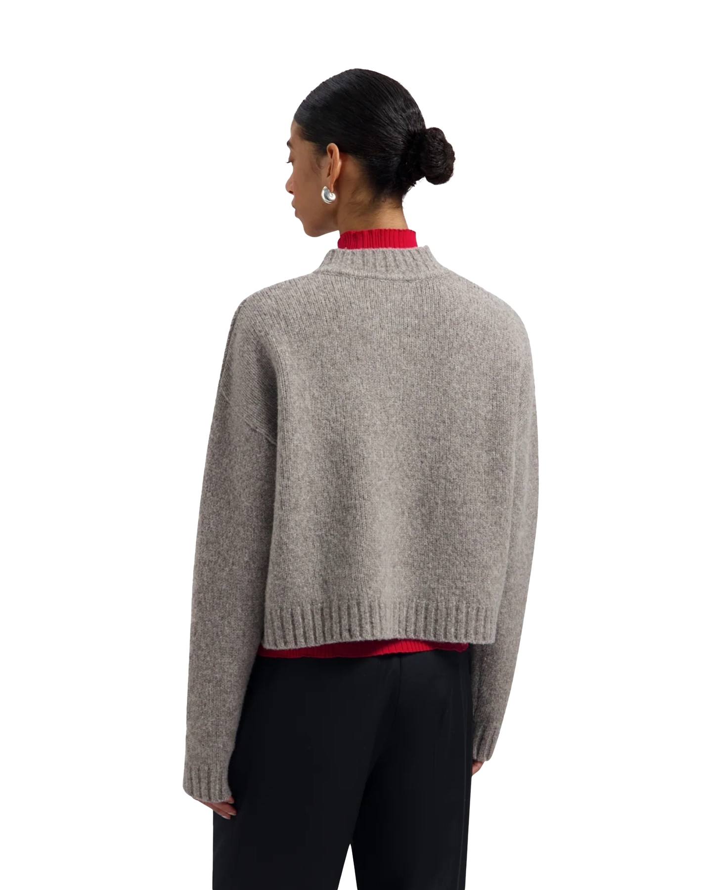 OLAF Wool Knitted Cardigan GRIJS 4