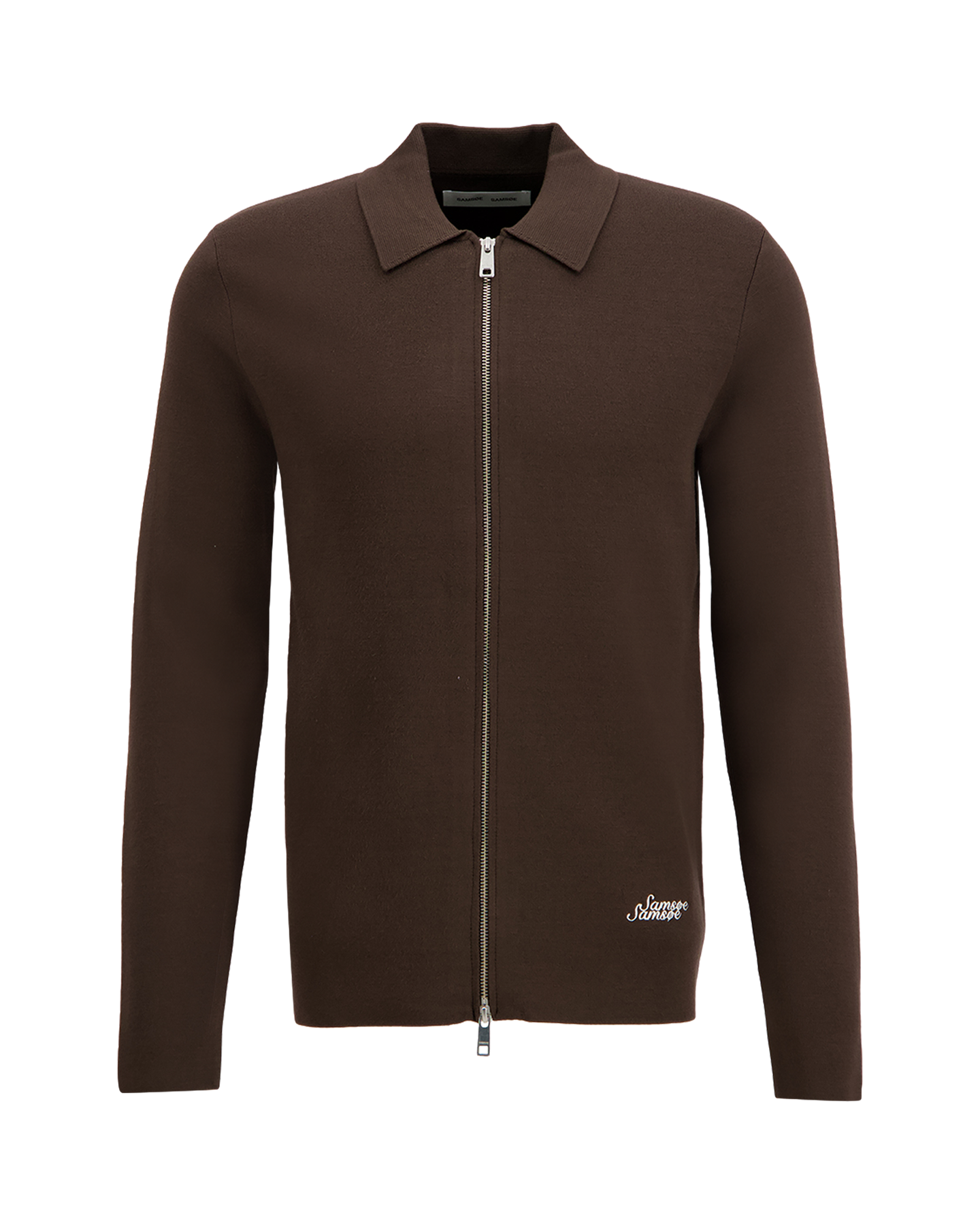 Samsøe Samsøe Samatt Zip Polo 15825 DONKERBRUIN 1