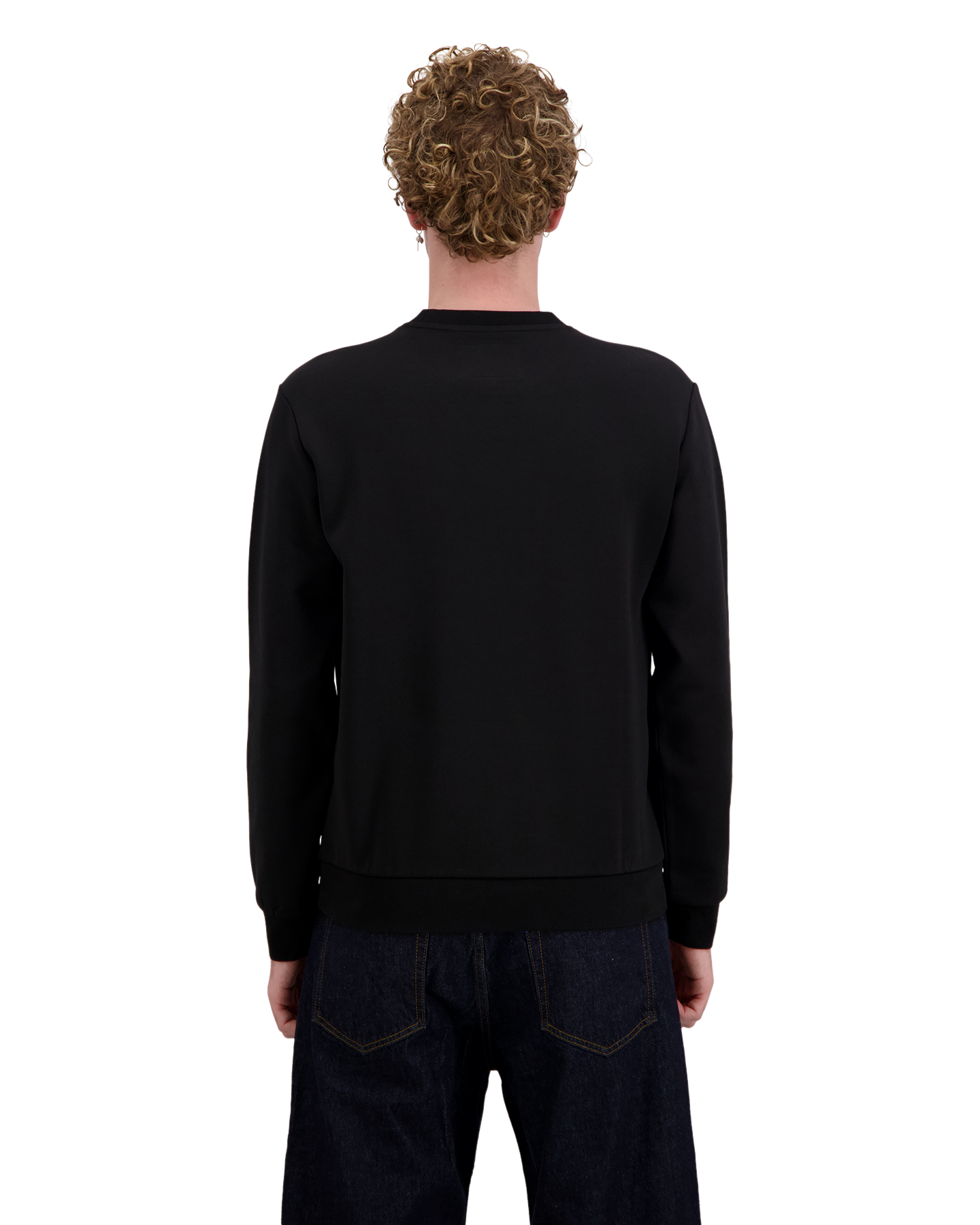 Woolrich Logo Interlock Crewneck ZWART 4