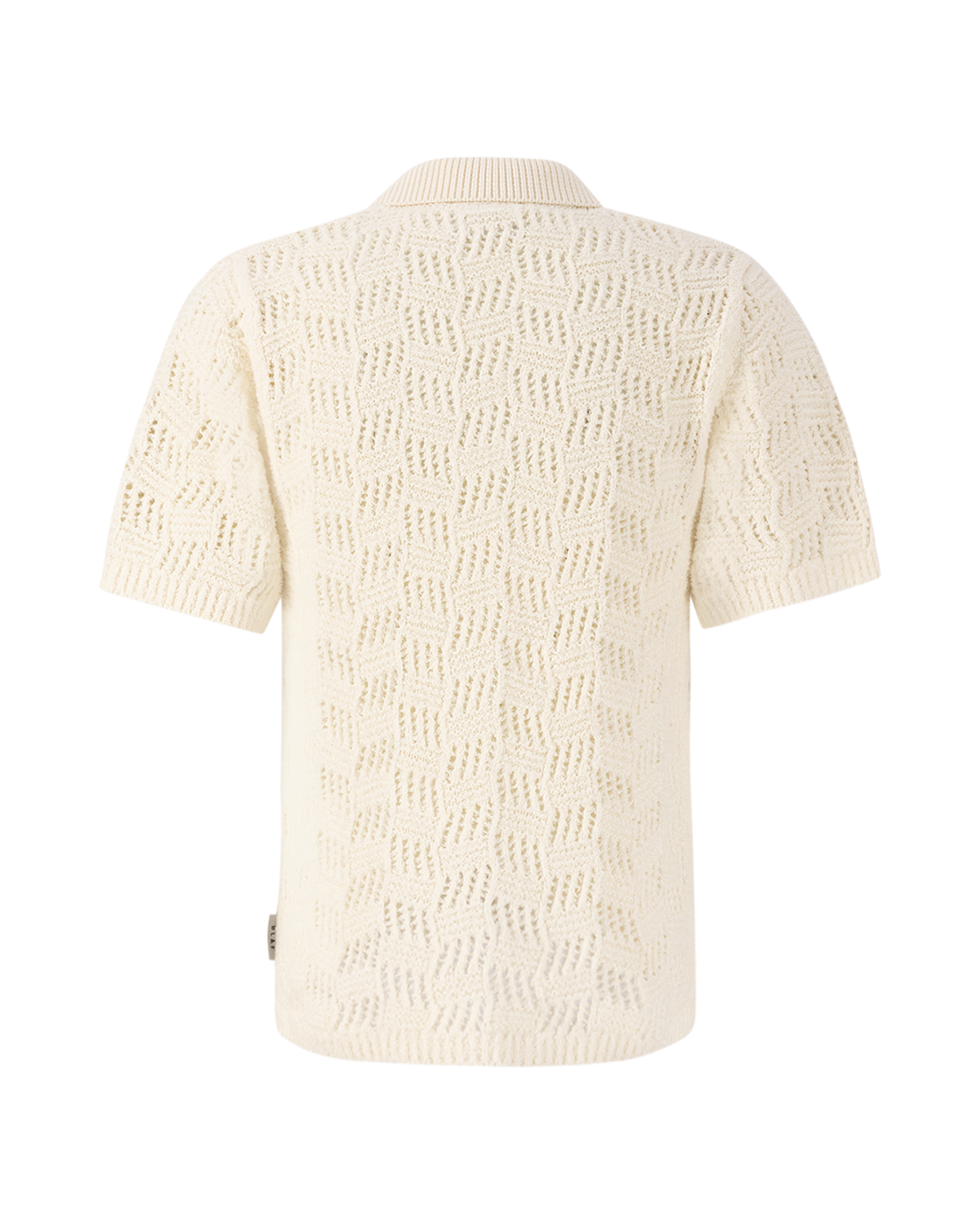 Olaf Hussein Check Knitted Ss Shirt OFFWHITE 2