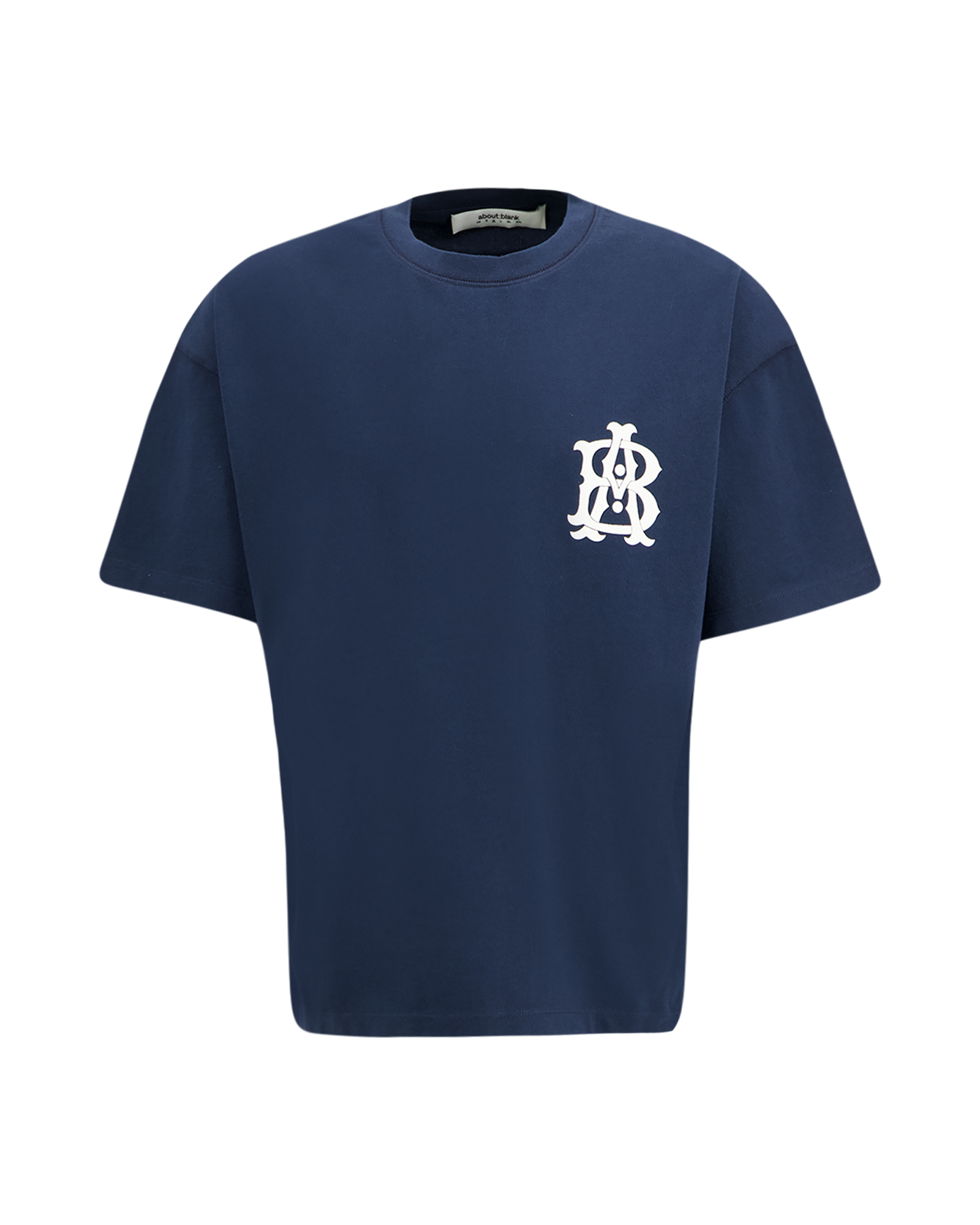 about:blank Monogram T Shirt DONKERBLAUW 1