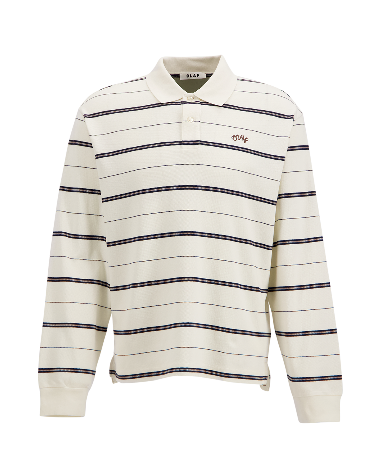 OLAF Striped Signature Ls Polo WIT 1