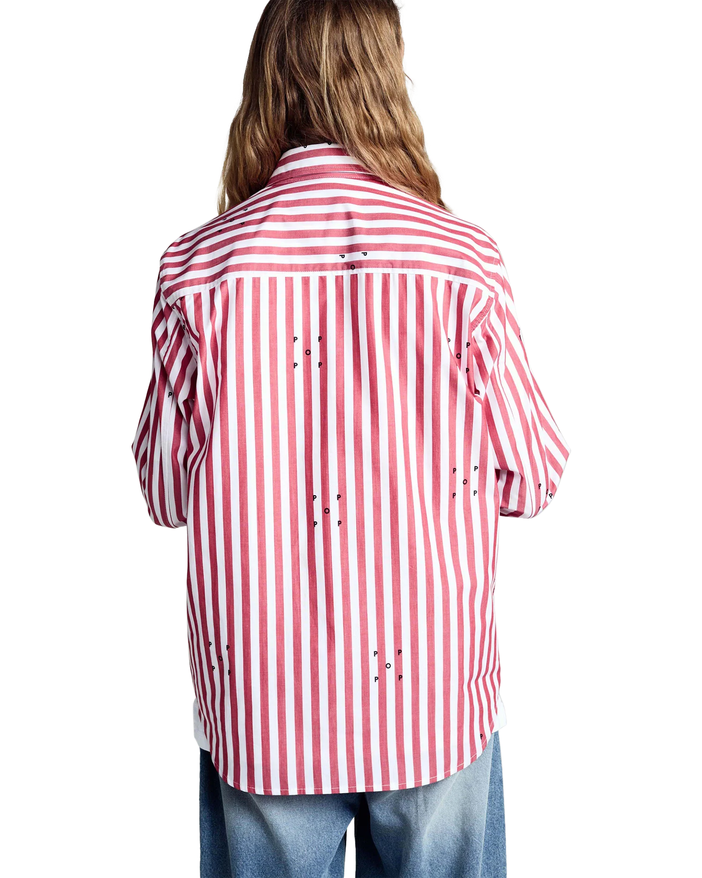 POP Trading Company Logos Stripe Shirt ROOD 4