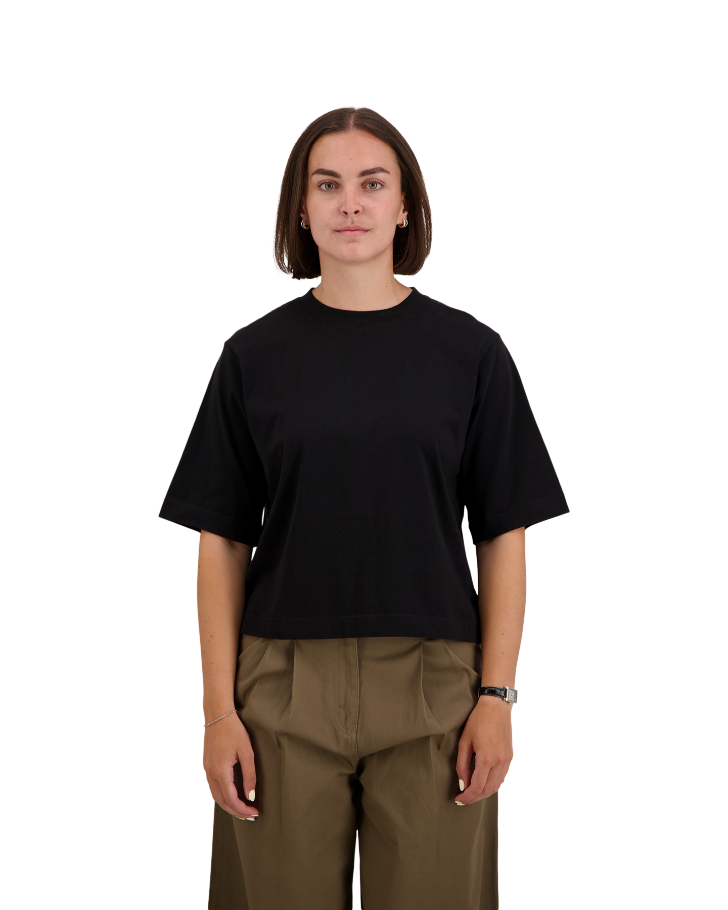 Boii Studios Stampe O Neck Tee Boxy ZWART 3