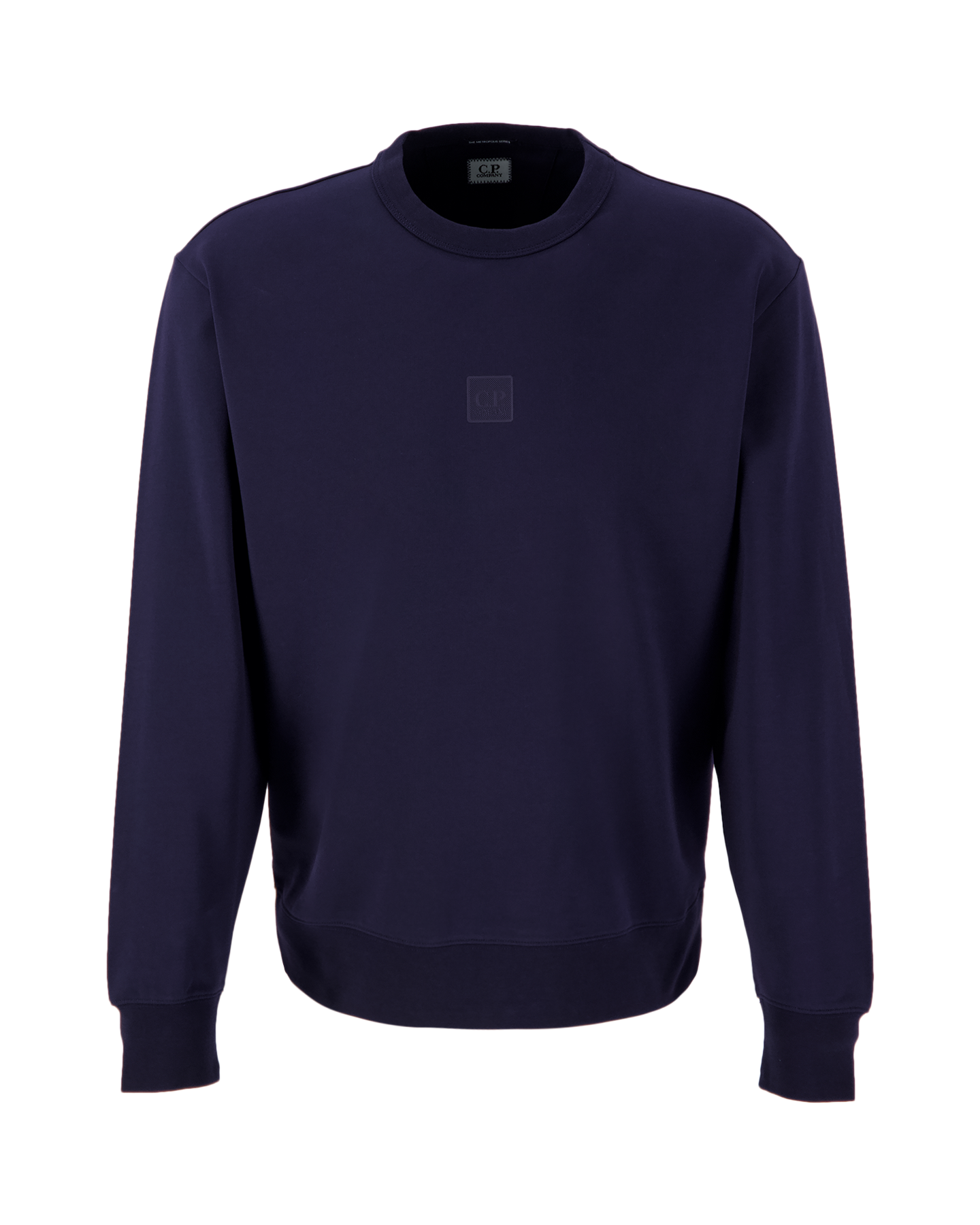 C.P. Company Metropolis Metropolis Series Stretch Fleece Crew Neck Logo Sweatshirt DONKERBLAUW 1