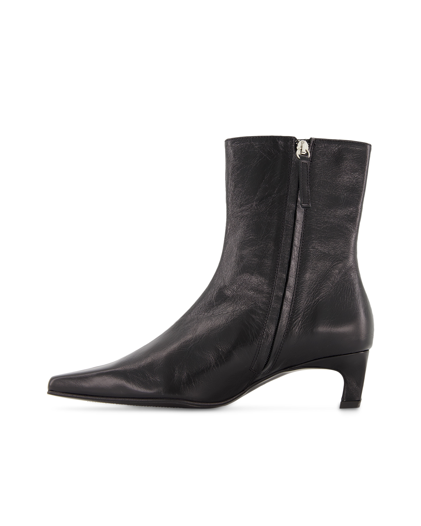 Alohas Ambar Rift Black Leather Ankle Boots ZWART 3