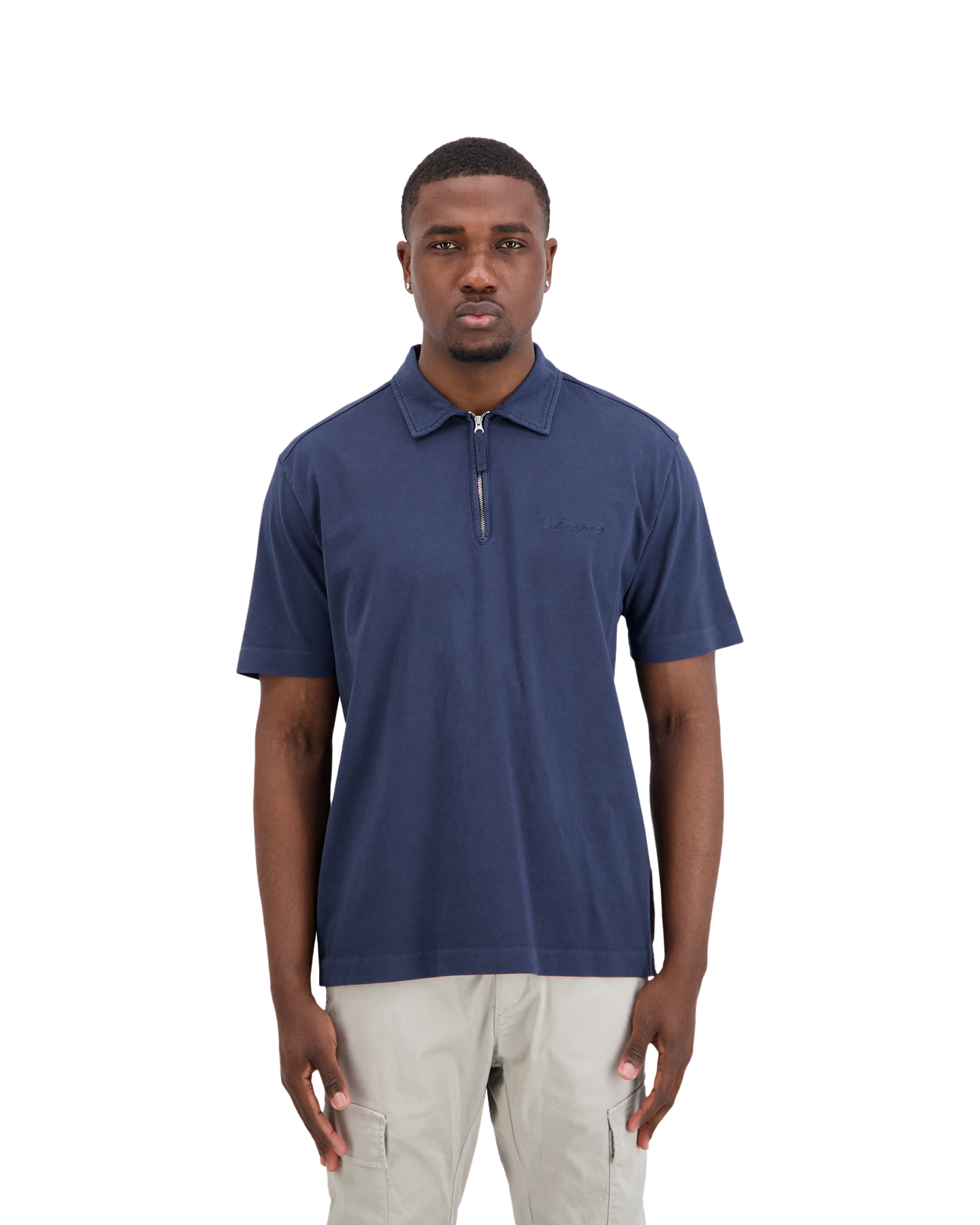 C.P. Company Polo Met Rits DONKERBLAUW 3
