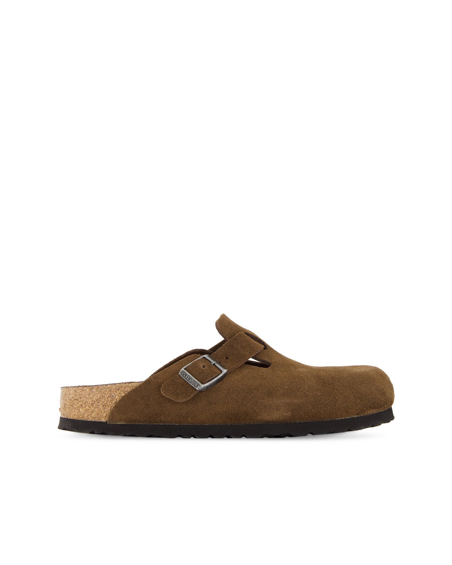 Birkenstock Boston Soft Footbed Suede Leather DONKERBRUIN 1