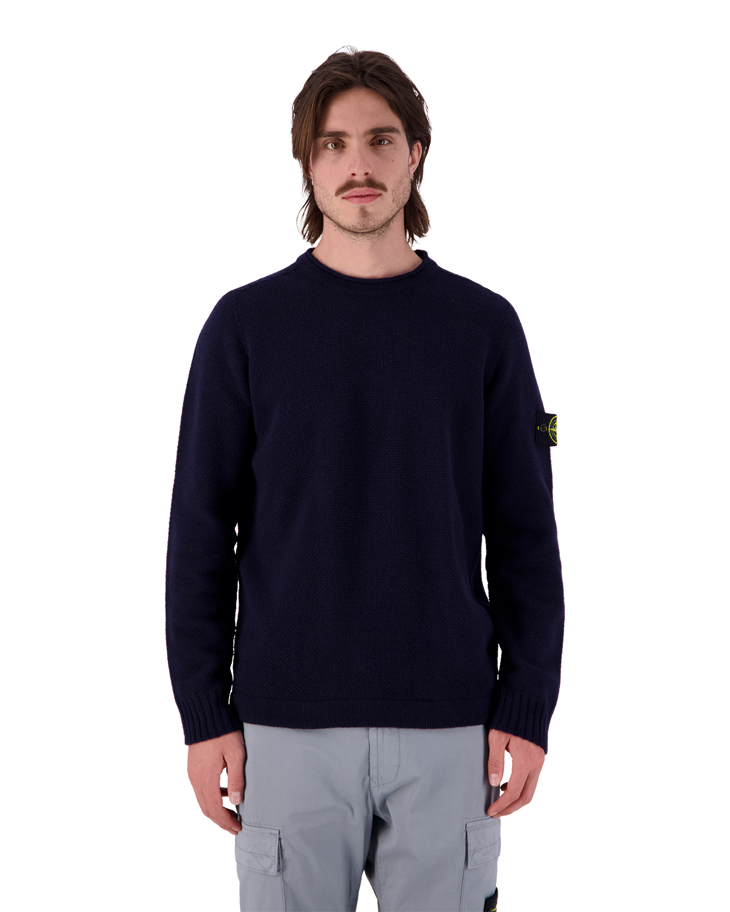 Stone Island 568A3 Lambswool Crewneck Knit DONKERBLAUW 4