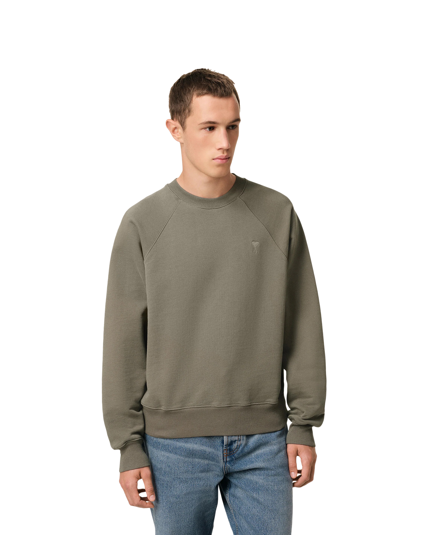 AMI Paris Sweatshirt Ami De Coeur Ton Sur Ton GRIJS 3