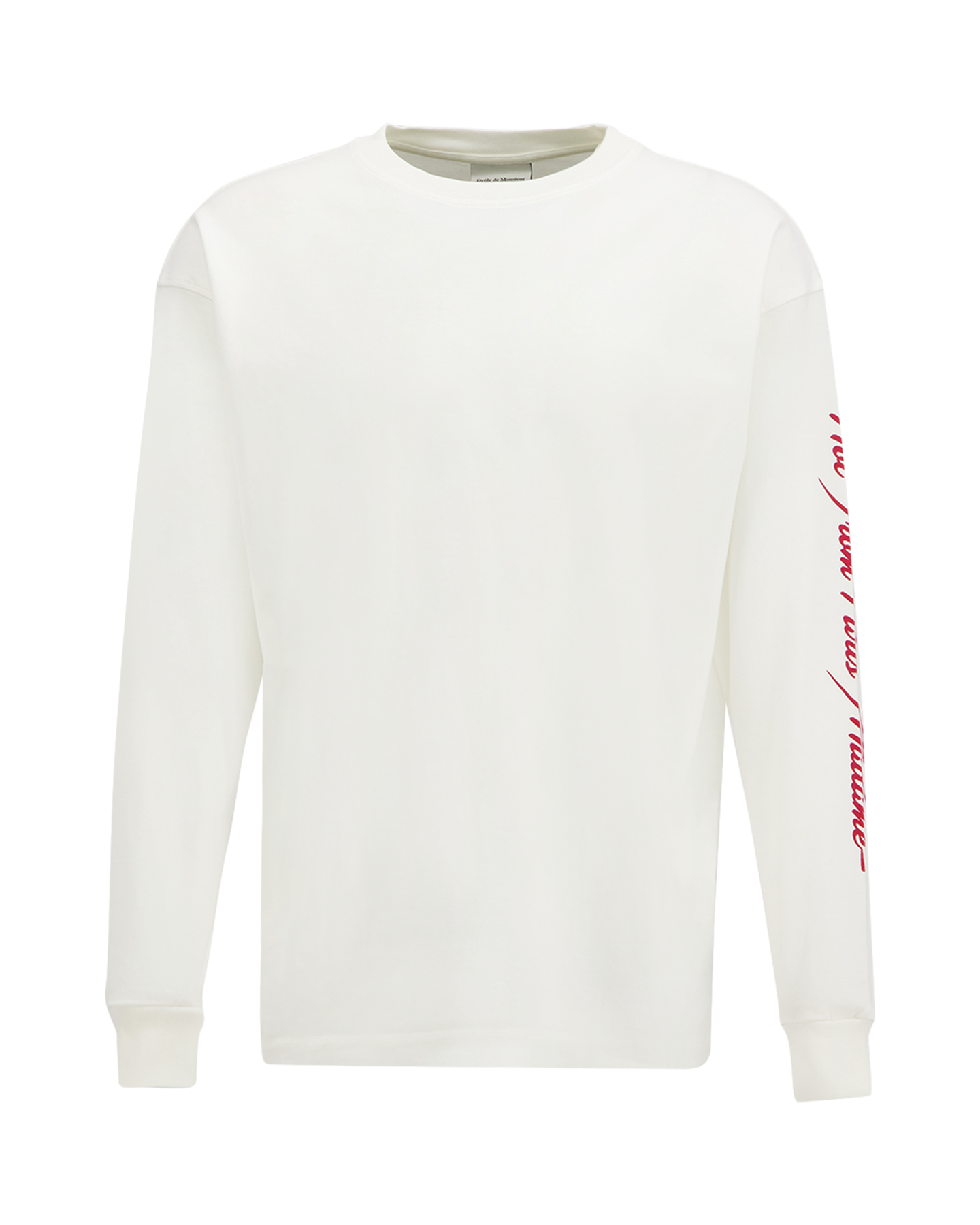 Drole de Monsieur Slogan Longsleeve T-Shirt ROOD 1