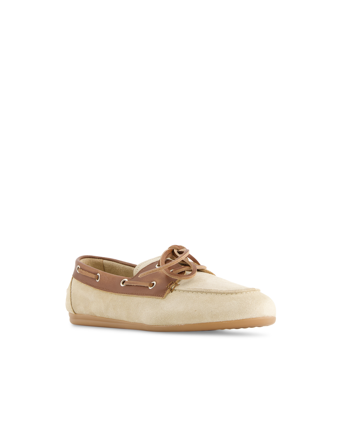 Posa Boat Loafer Brushed - Suede/ Leather BRUIN 2