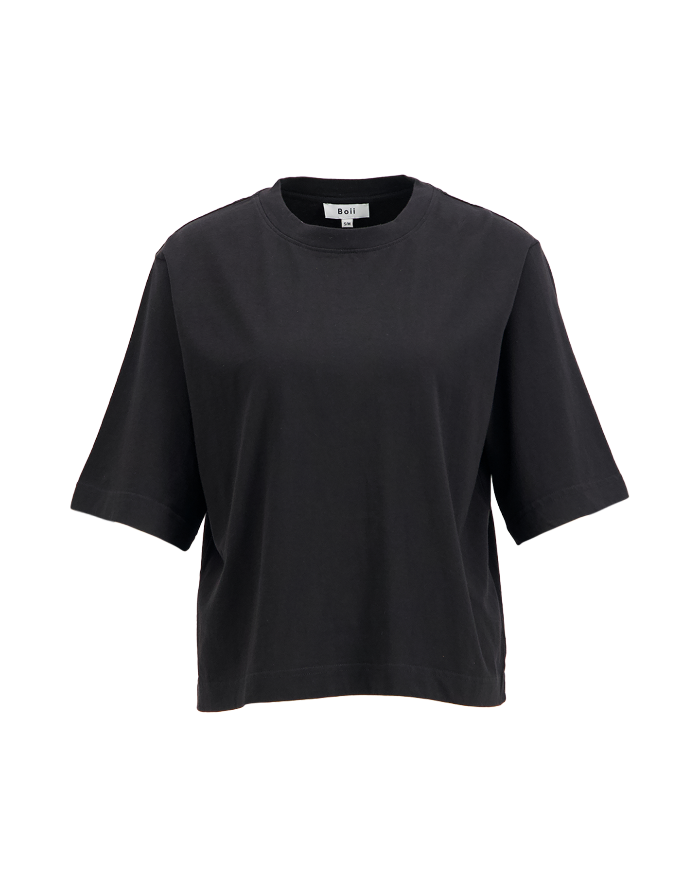 Boii Studios Stampe O Neck Tee Boxy ZWART 1