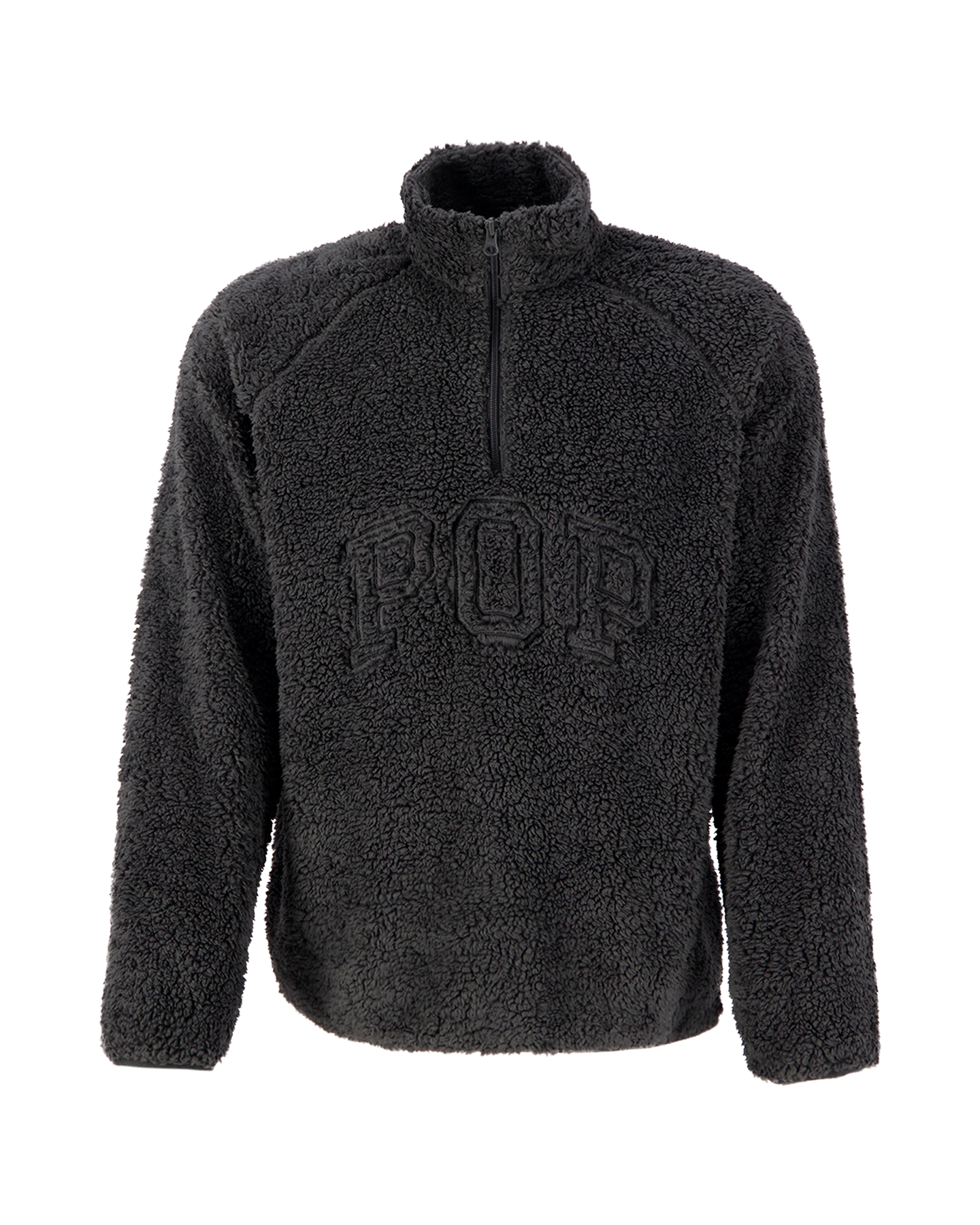 POP Trading Company Arch Halfzip Fleece Sweat GRIJS 1