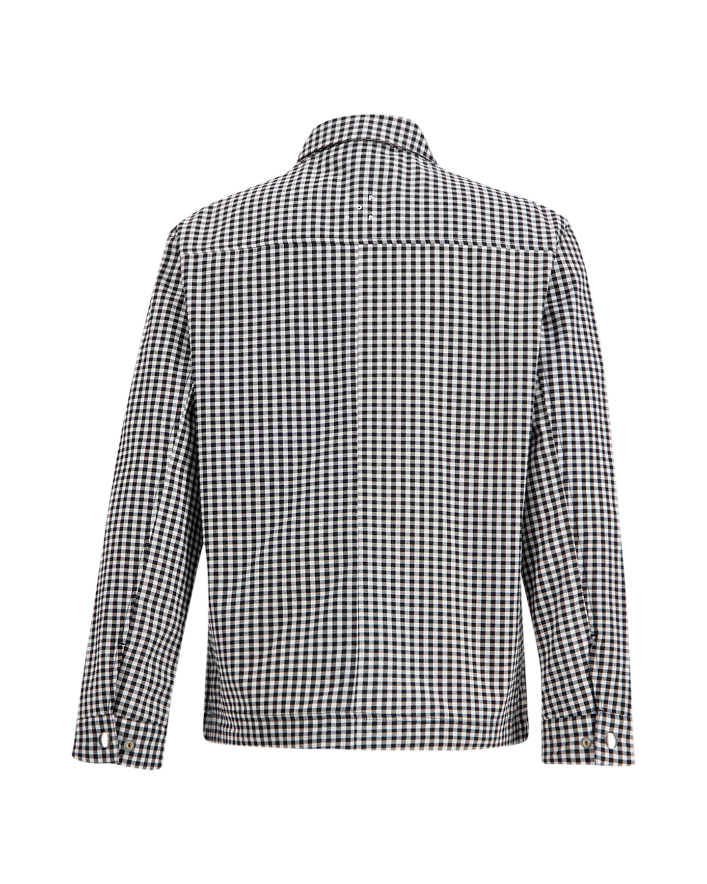 POP Trading Company Gingham Boxer Overshirt ZWART 2