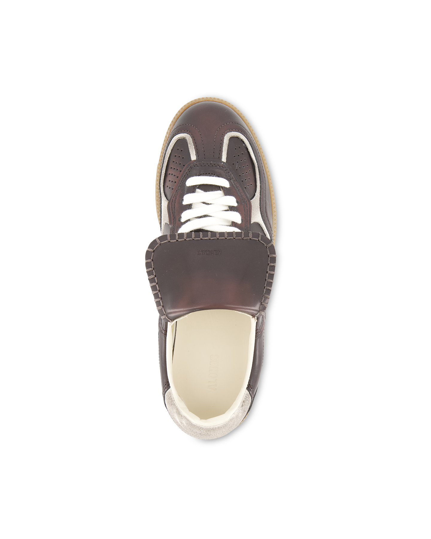 Alohas Tb.490 Club Vintage Effect Dark Chocolate Leather Sneakers ZWART 5