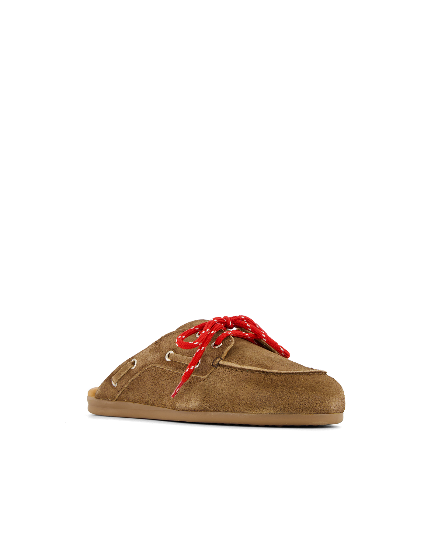Posa Boat Loafer Mule - Suede DONKERBRUIN 2