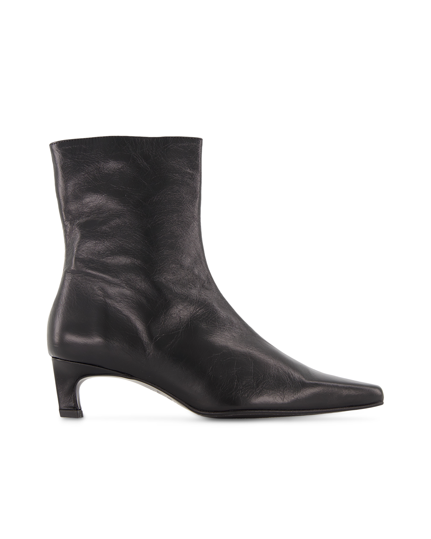 Alohas Ambar Rift Black Leather Ankle Boots ZWART 1