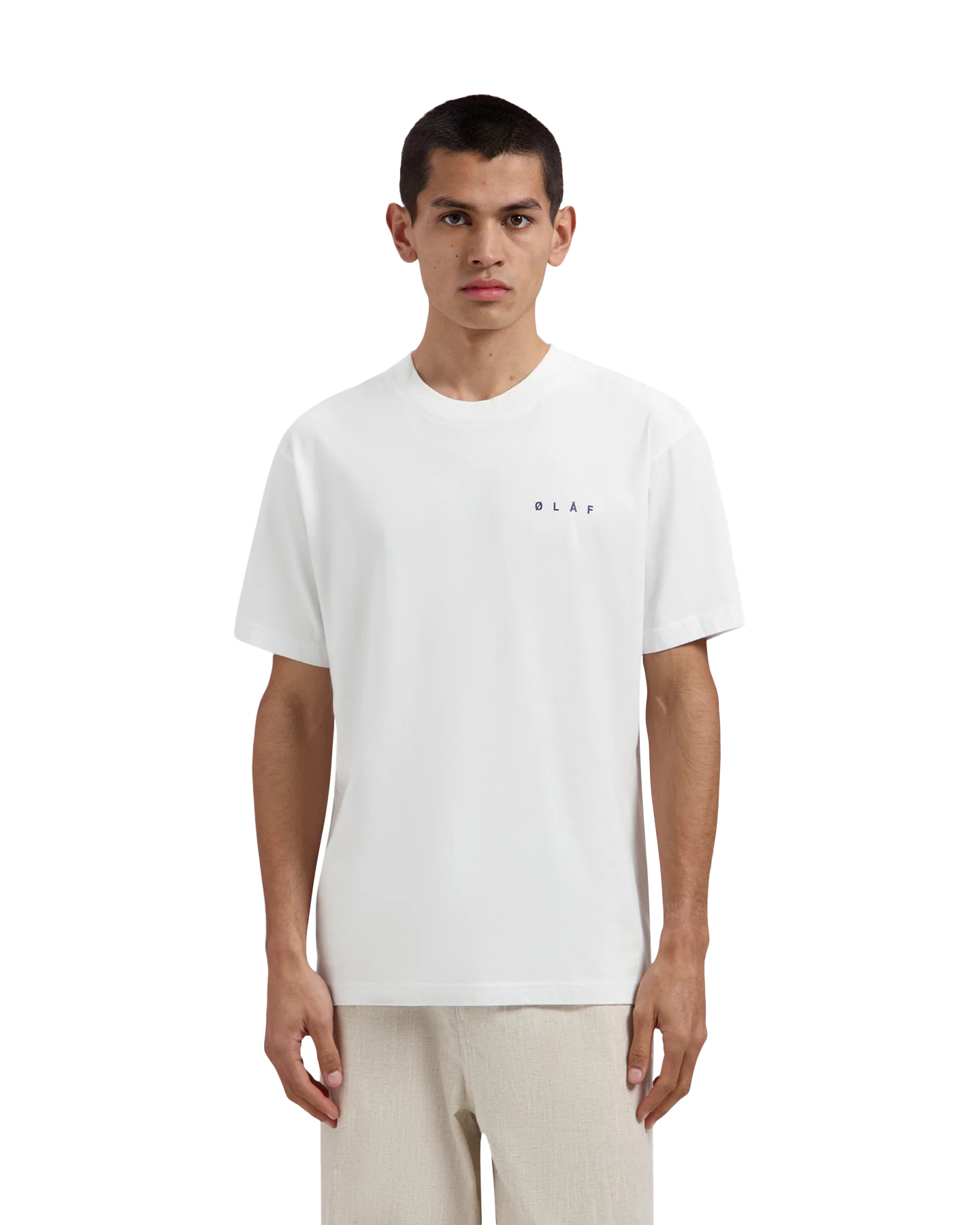 OLAF Dotted Face Tees WIT 4