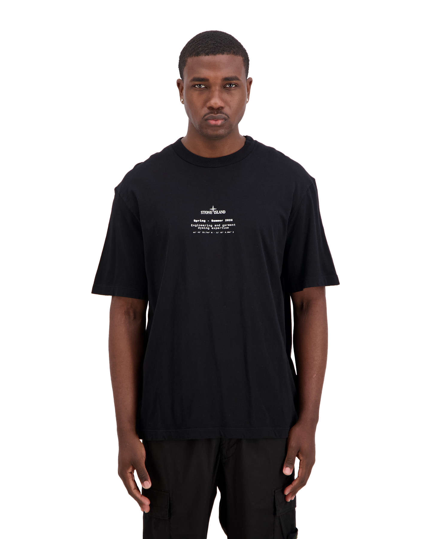 Stone Island S0285 Print T-Shirt ZWART 4