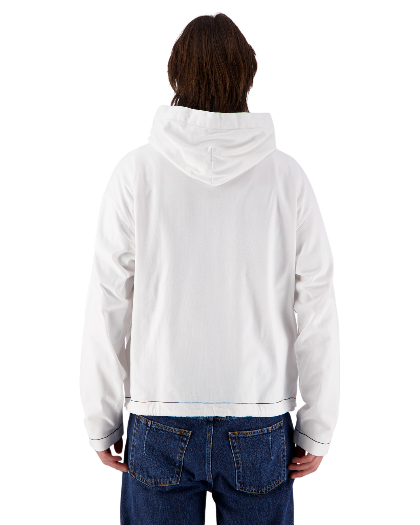 Stone Island 614X2 Stone Island Marina - Heavy Cotton Jersey Garment Dyed 'Old' Effect Hooded Sweatshirt WIT 6