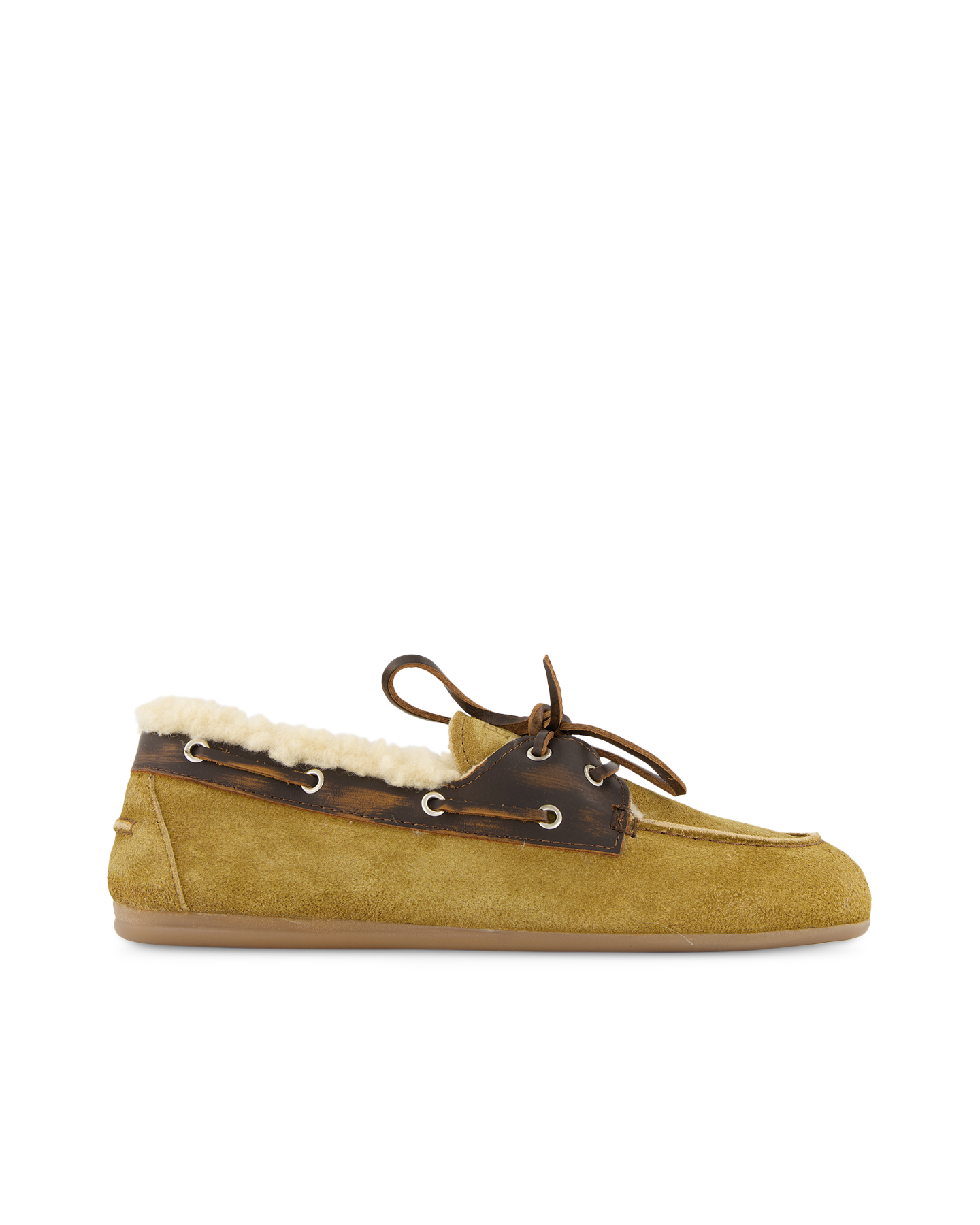 Posa Boat Loafer Brushed Fur - Suede/ Leather BRUIN 1