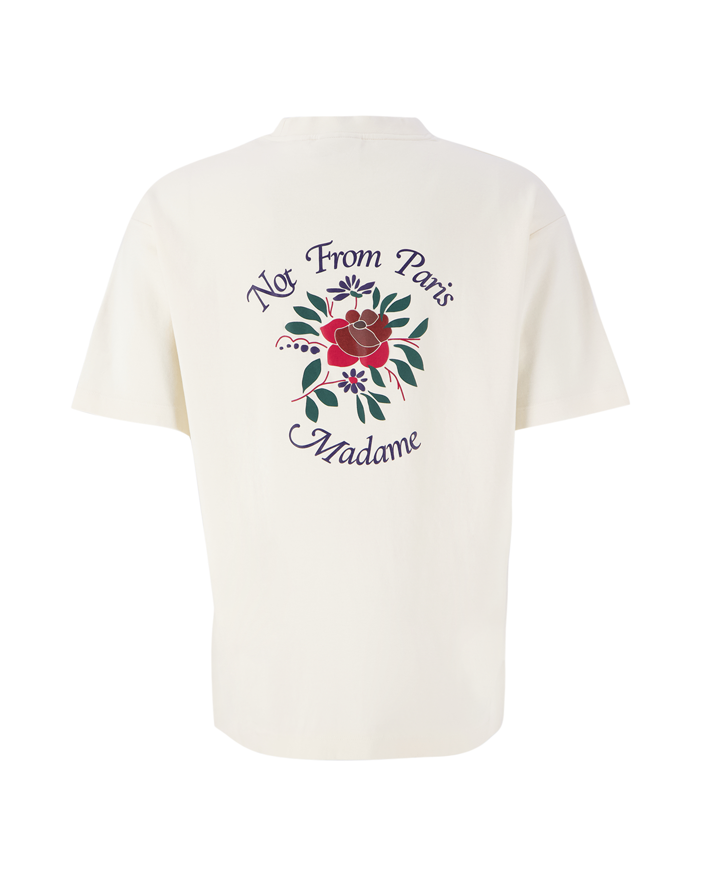 Drole de Monsieur Le T-Shirt Slogan Fleurs BEIGE 1