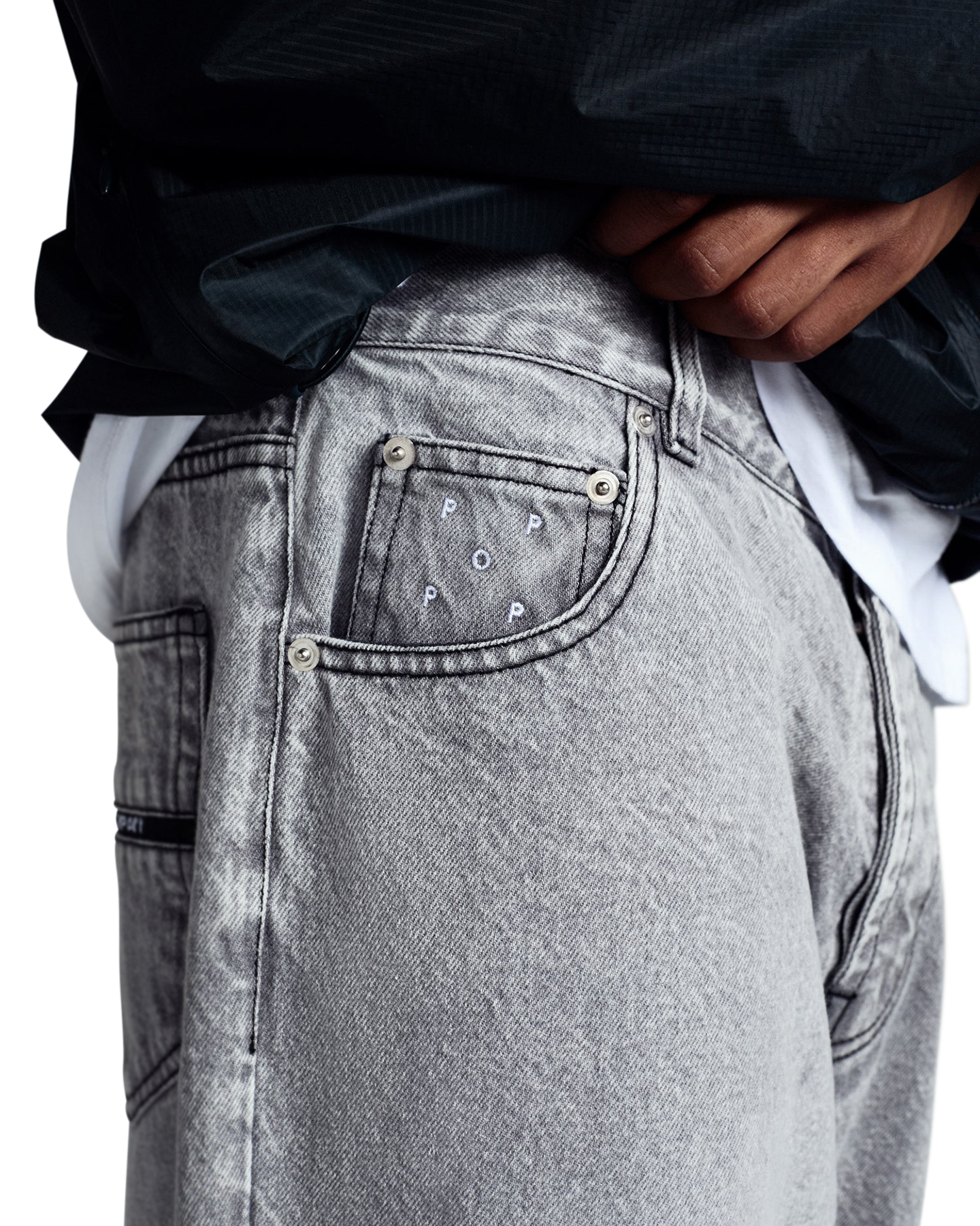 POP Trading Company Drs Denim Pants LICHTGRIJS 5