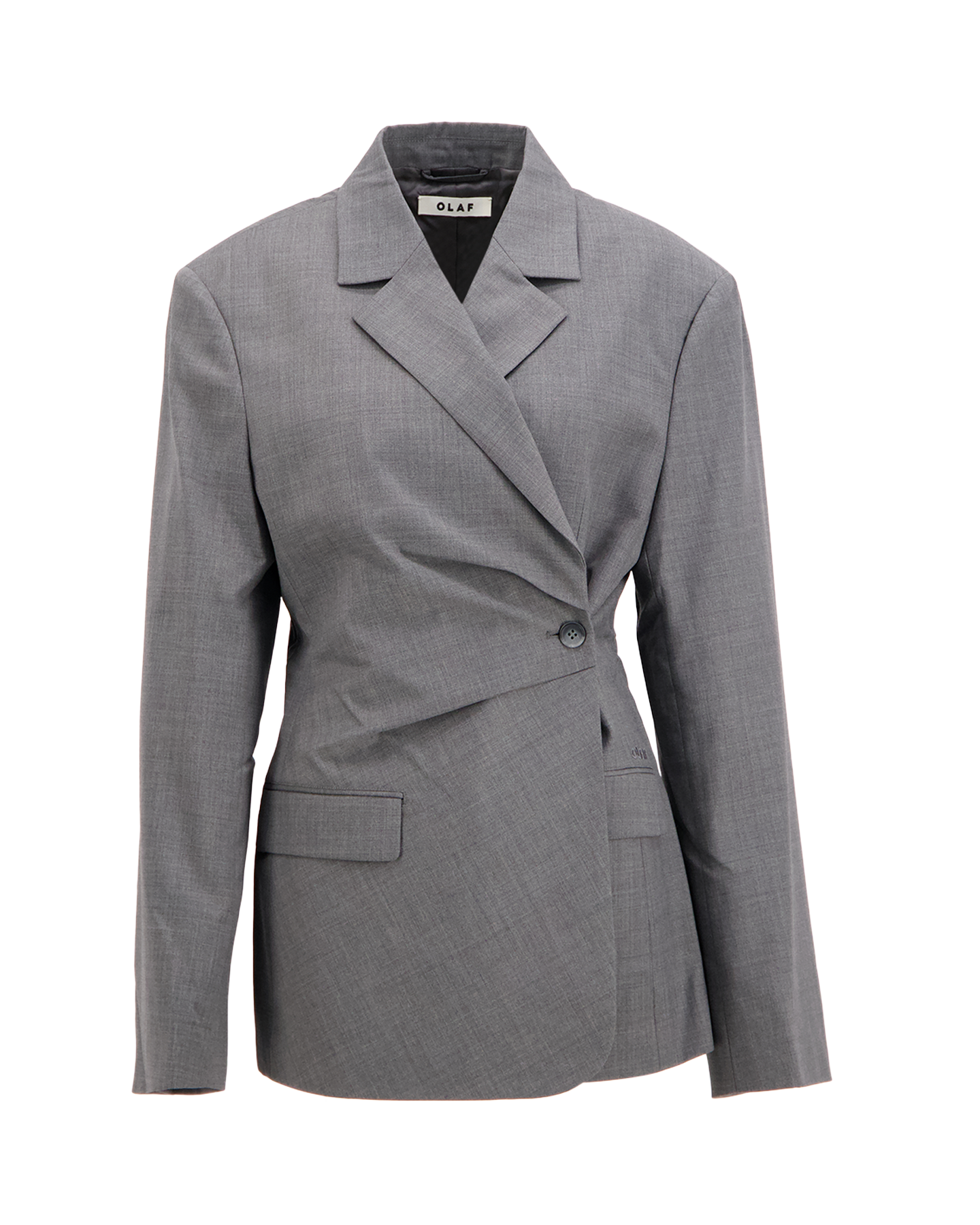 OLAF Wool Asymetric Blazer GRIJS 1