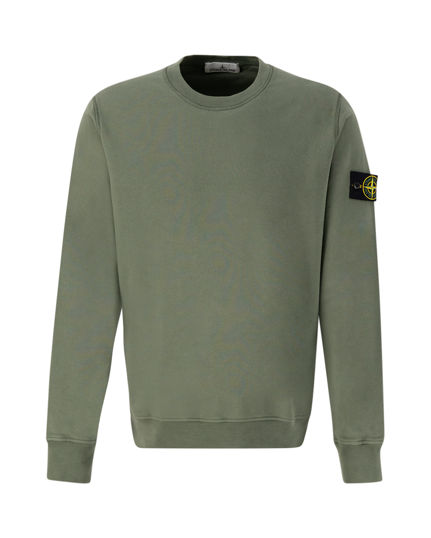 Stone Island 63051 Cotton Fleece Garment Dyed Crewneck Sweatshirt GROEN 1
